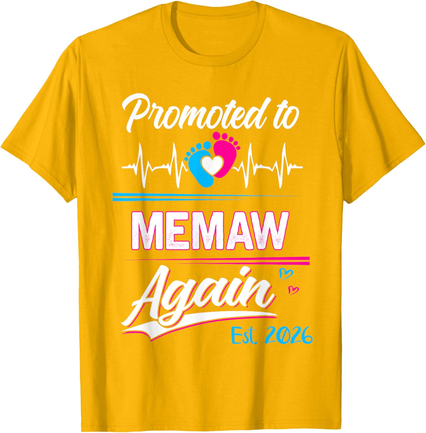 Promoted to Memaw Again 2026 Funny Pregnancy Announcement T-Shirt - 5