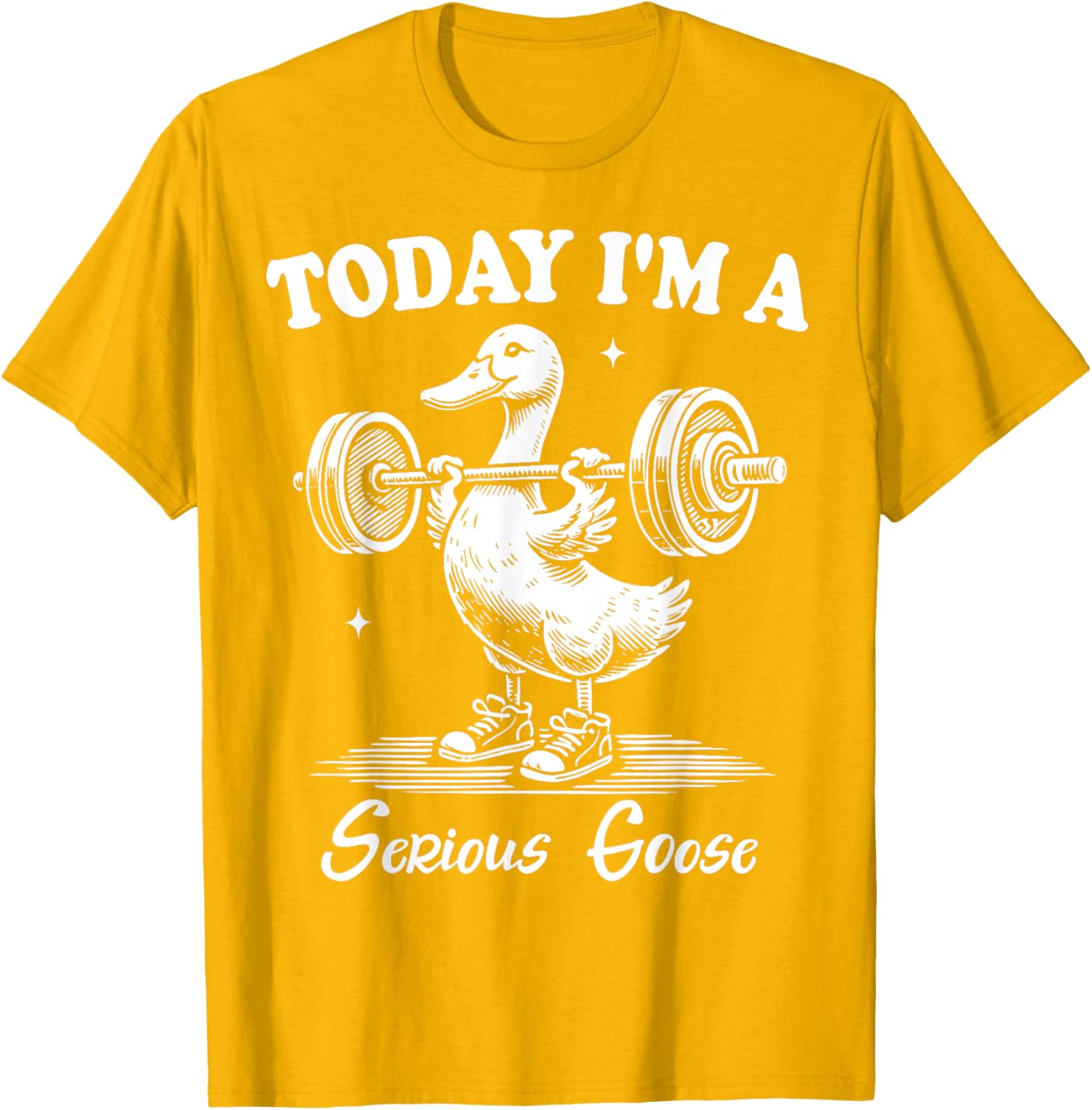 Funny Serious Goose Gym Fitness T-Shirt for Lifting Weights Lovers - 24