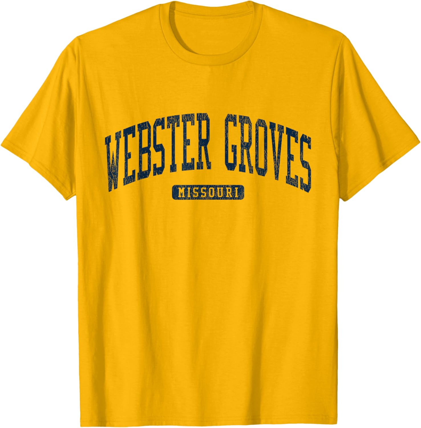 Webster Groves Missouri College Style Blue T-Shirt for Students and Alumni - 14