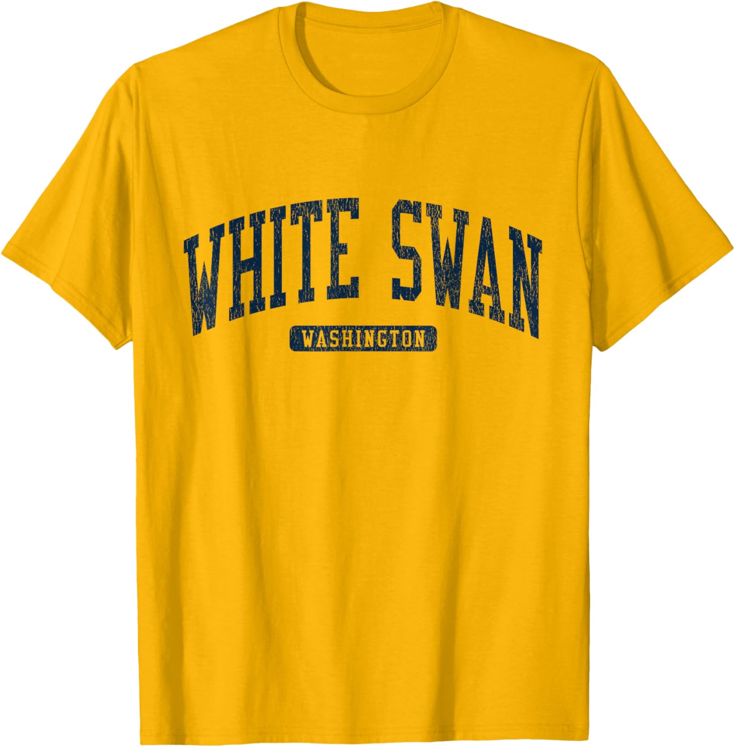 White Swan College University Style Blue T-Shirt for Washington WA Fans - 2