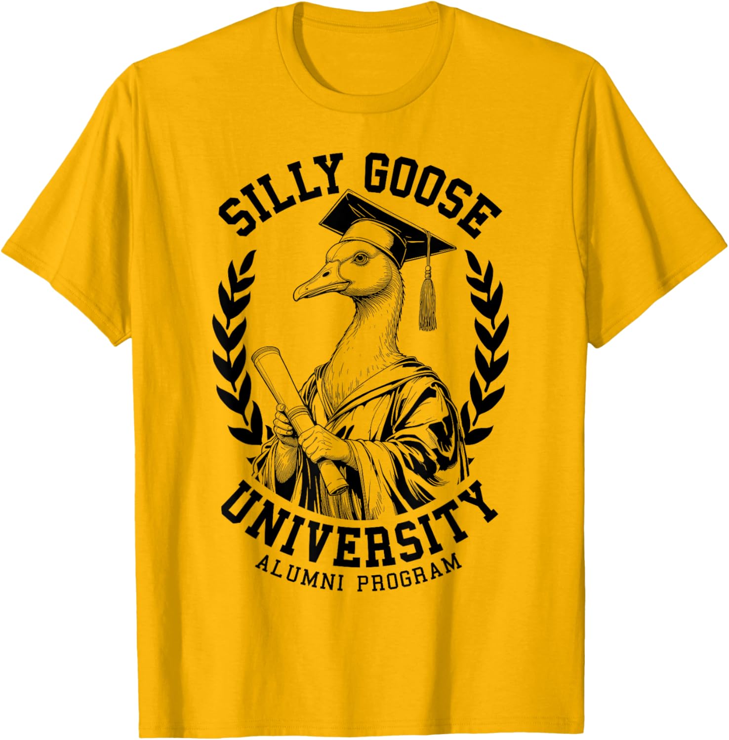 Silly Goose University Funny Alumni Varsity T-Shirt for Graduates - 12