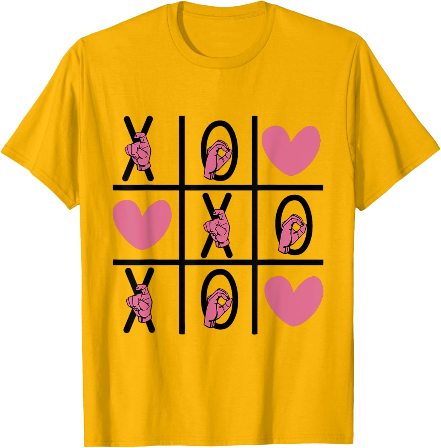 ASL Love Hand Sign Valentine's Day T-Shirt for Deaf Community XOXO - 9