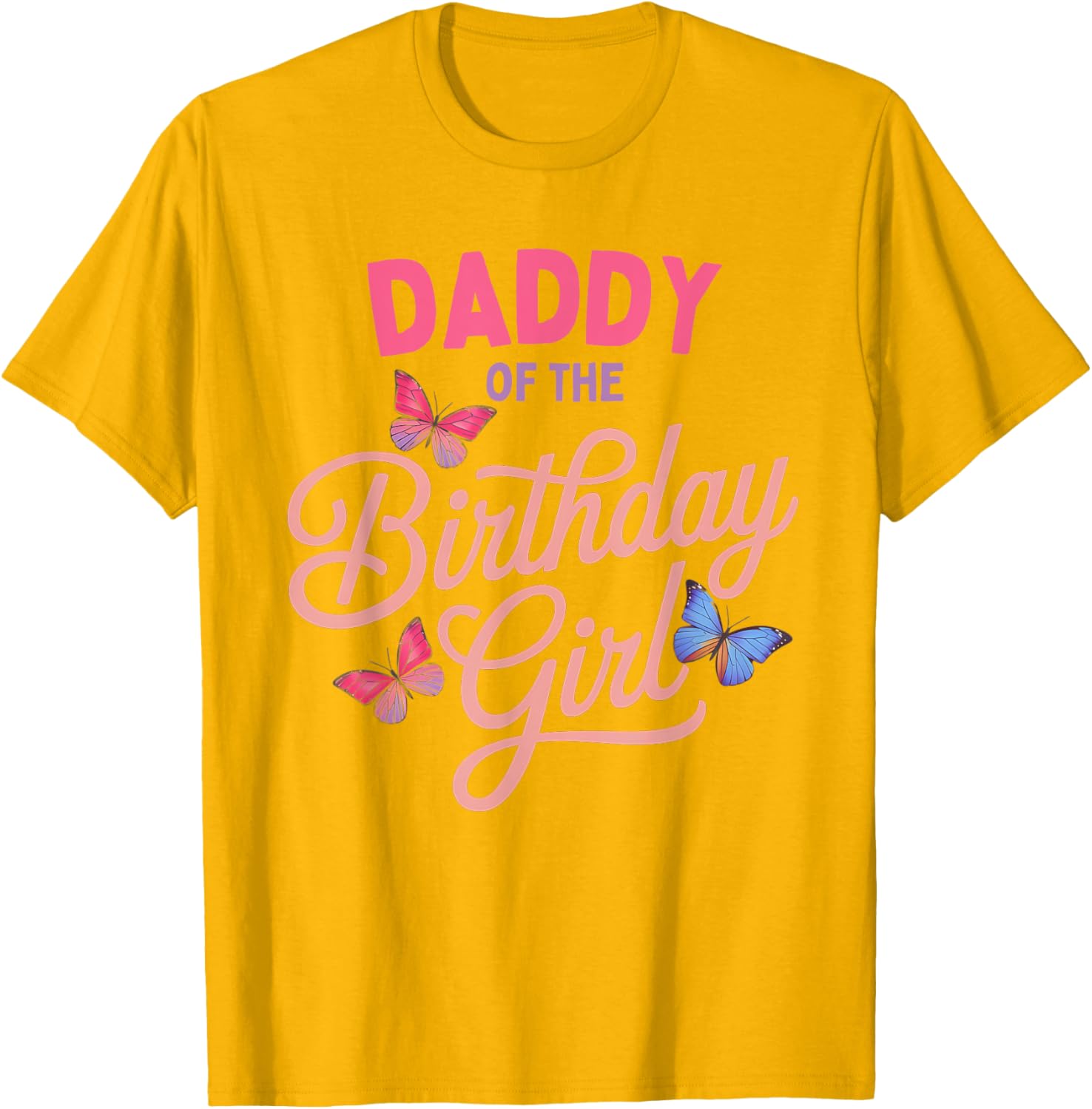 Daddy of the Birthday Girl Butterfly Family Matching T-Shirt - 23