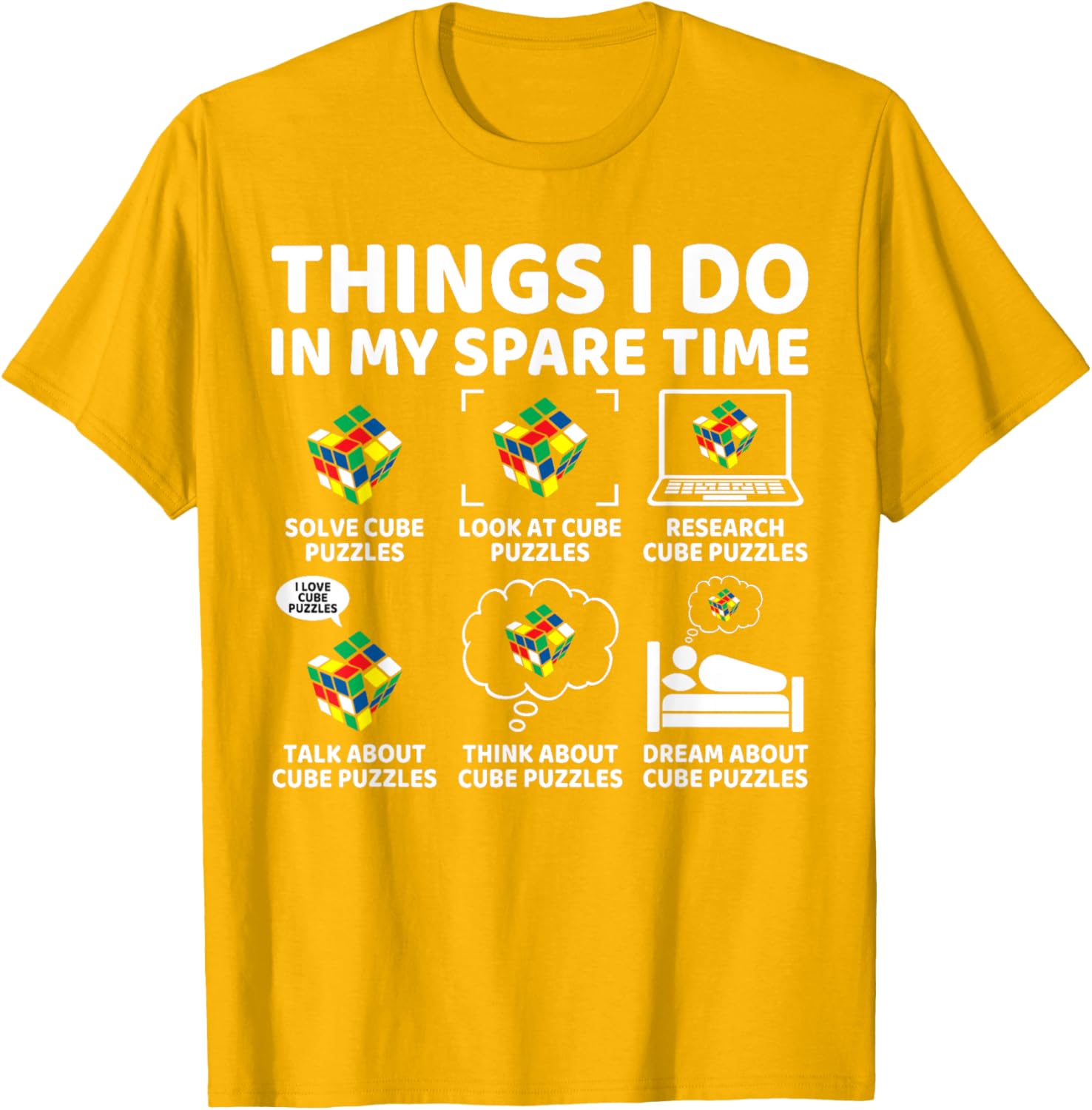 Funny Cube Puzzle Speed Cubing T-Shirt for Puzzle Lovers and Fans - 12