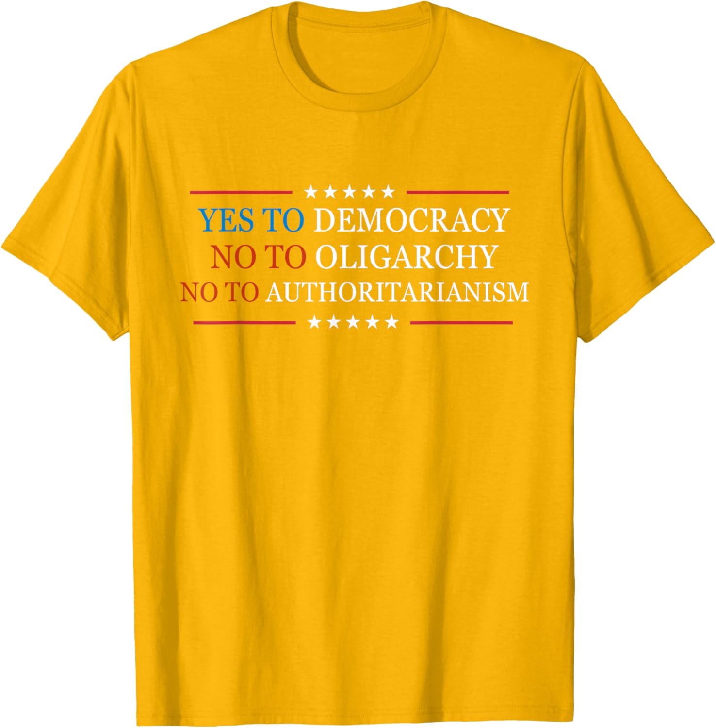 Yes To Democracy No To Oligarchy Bernie Sanders Quote T-Shirt for Activists - 15