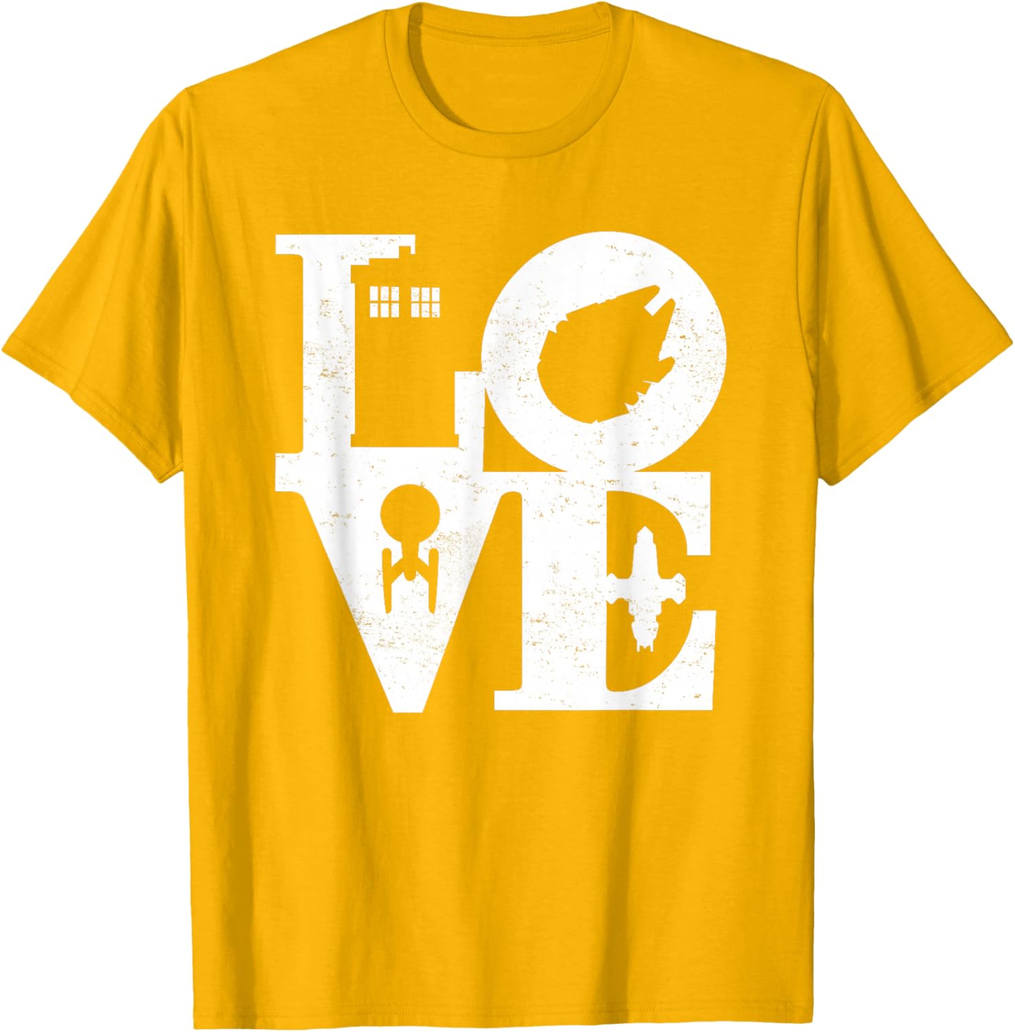 Vintage I Love Magic and Science Fiction Space Black Remix T-Shirt - 19