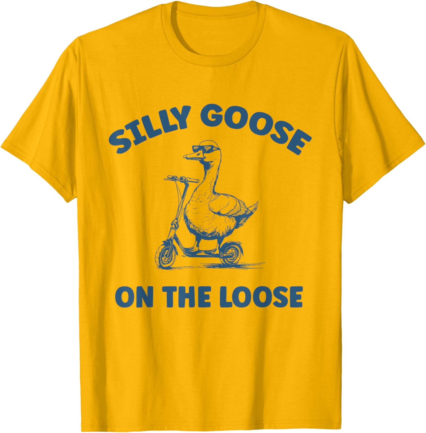 Funny Silly Goose On The Loose Kids T-Shirt for Boys and Girls - 1