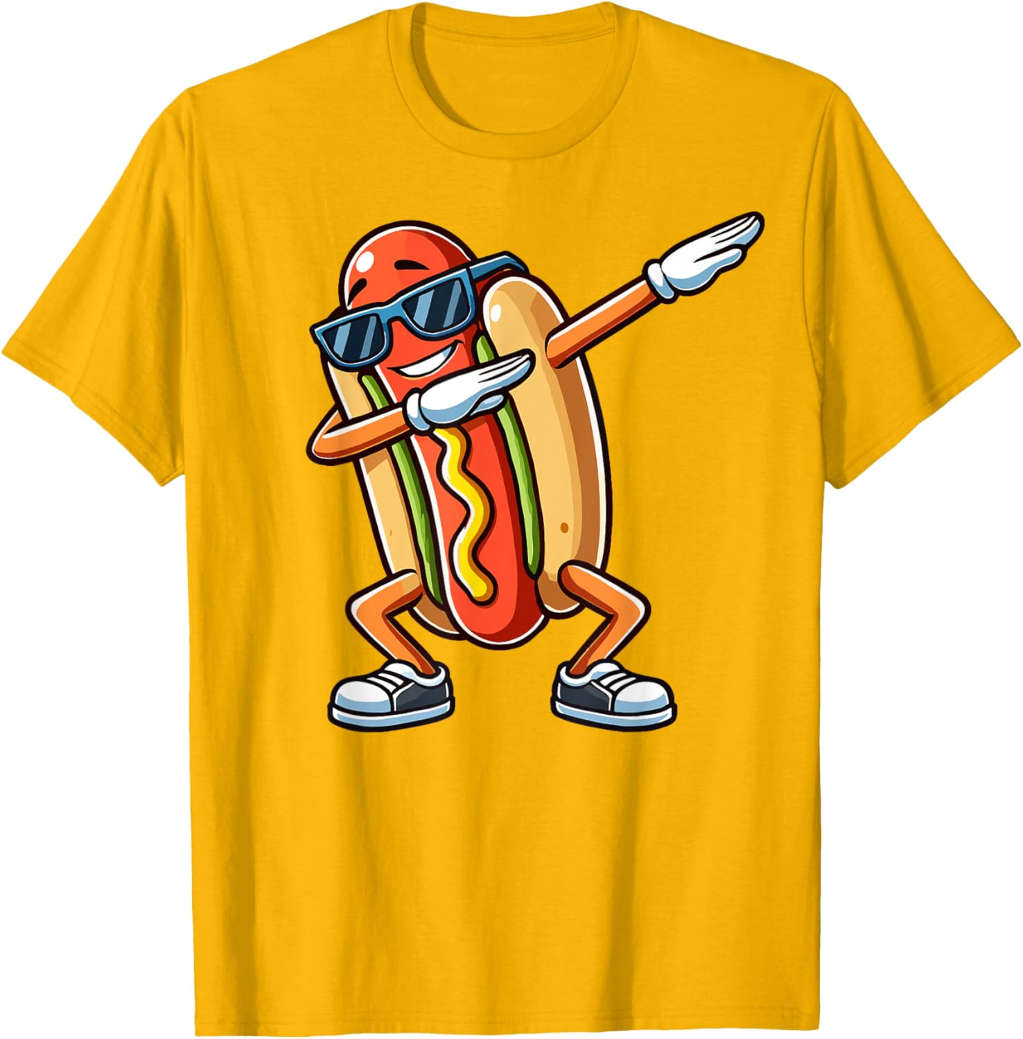 Funny Dabbing Hotdog Sunglasses Kids T-Shirt for Dog and Hotdog Lovers - 24
