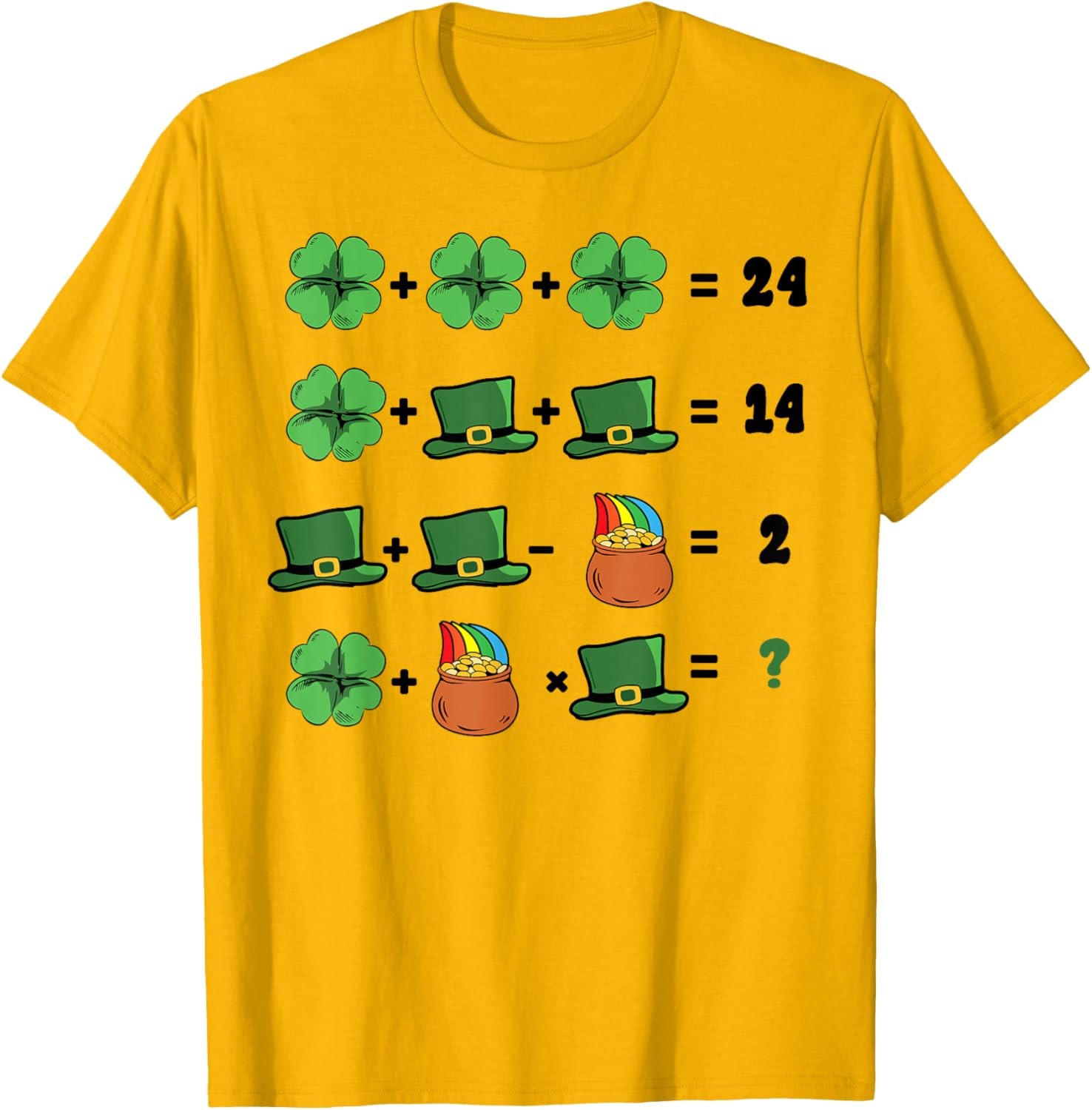 Funny St Patricks Day Shamrock Math Teacher T-Shirt for Irish Celebrations - 8