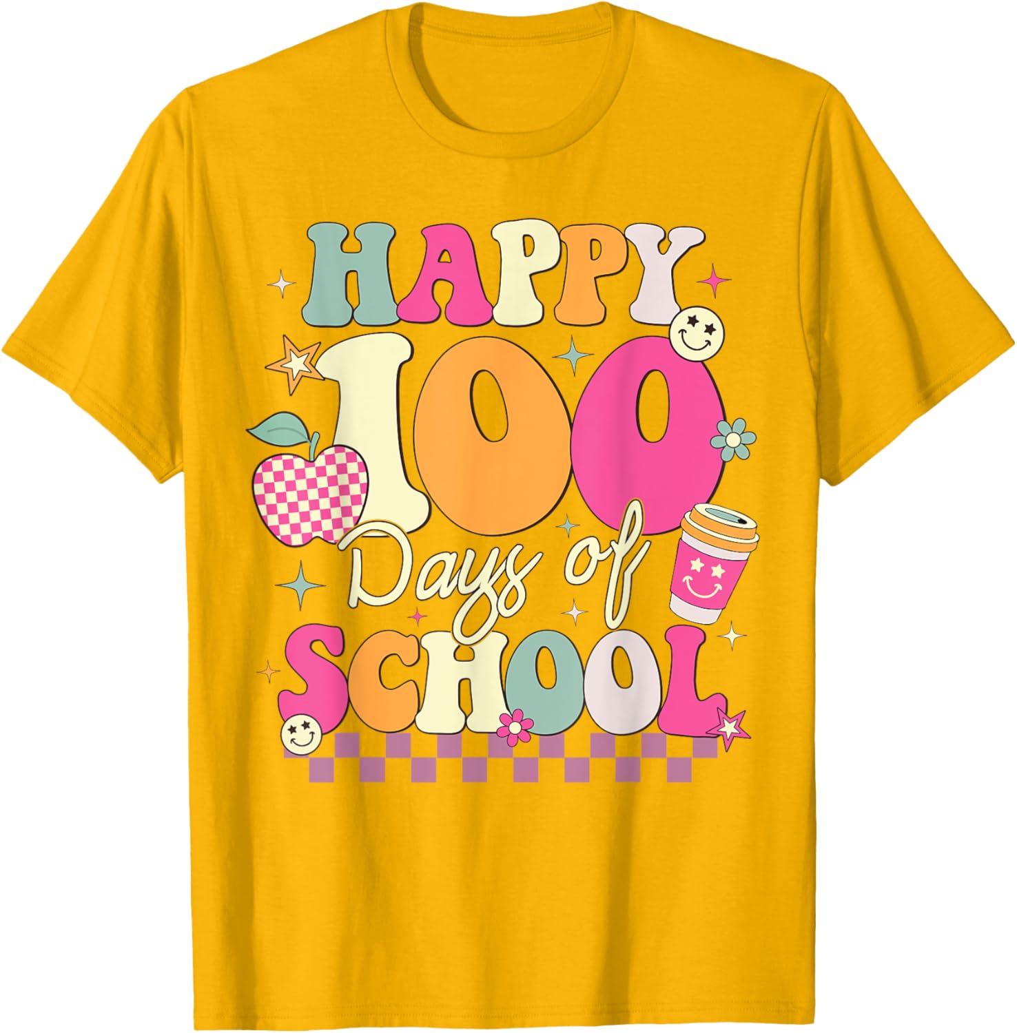 Happy 100th Day of School T-Shirt for Girls Fun Celebration Outfit - 18