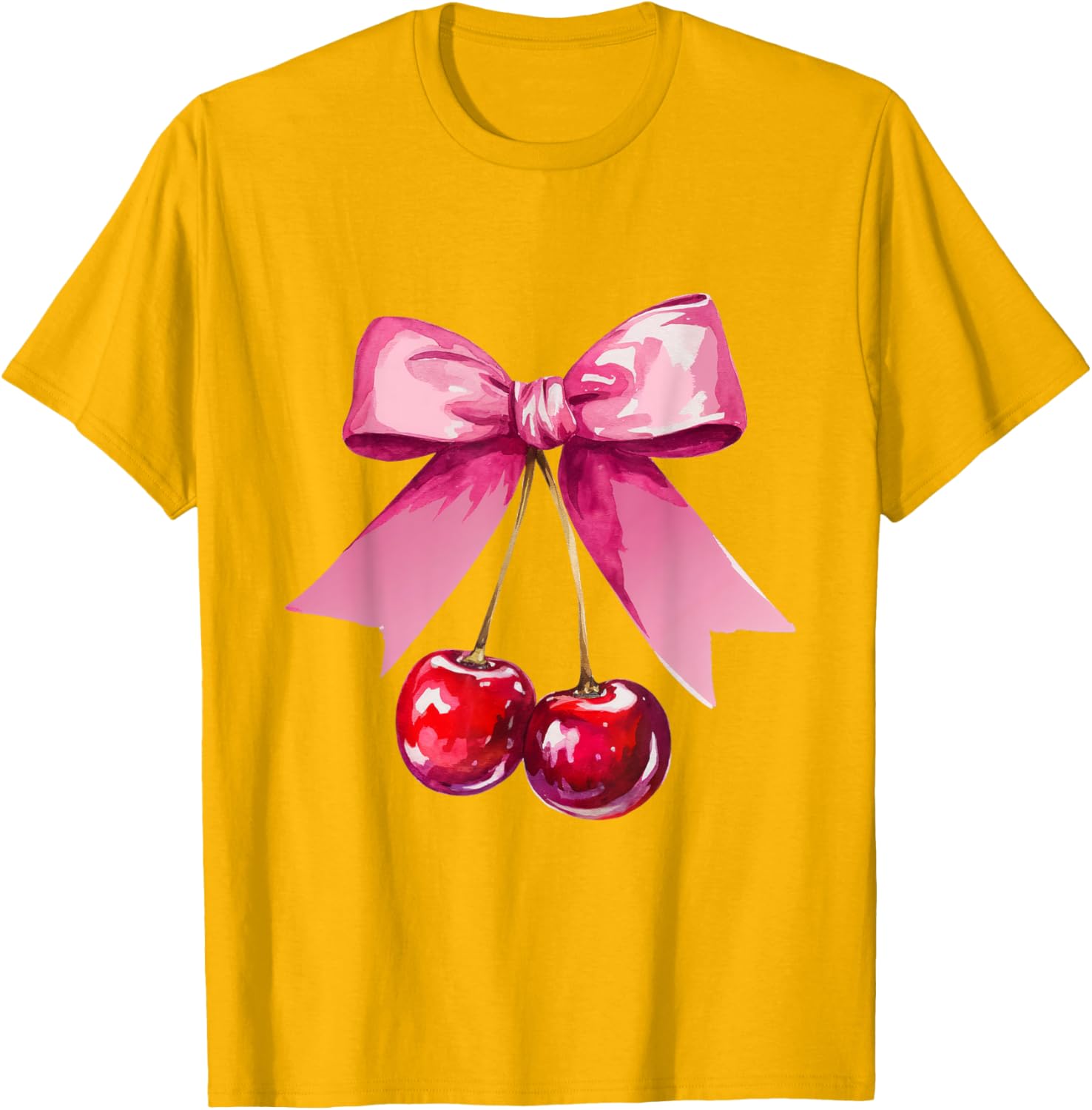 Kawaii Cherry Pink Bow T-Shirt for Cute Valentine's Day Style - 11