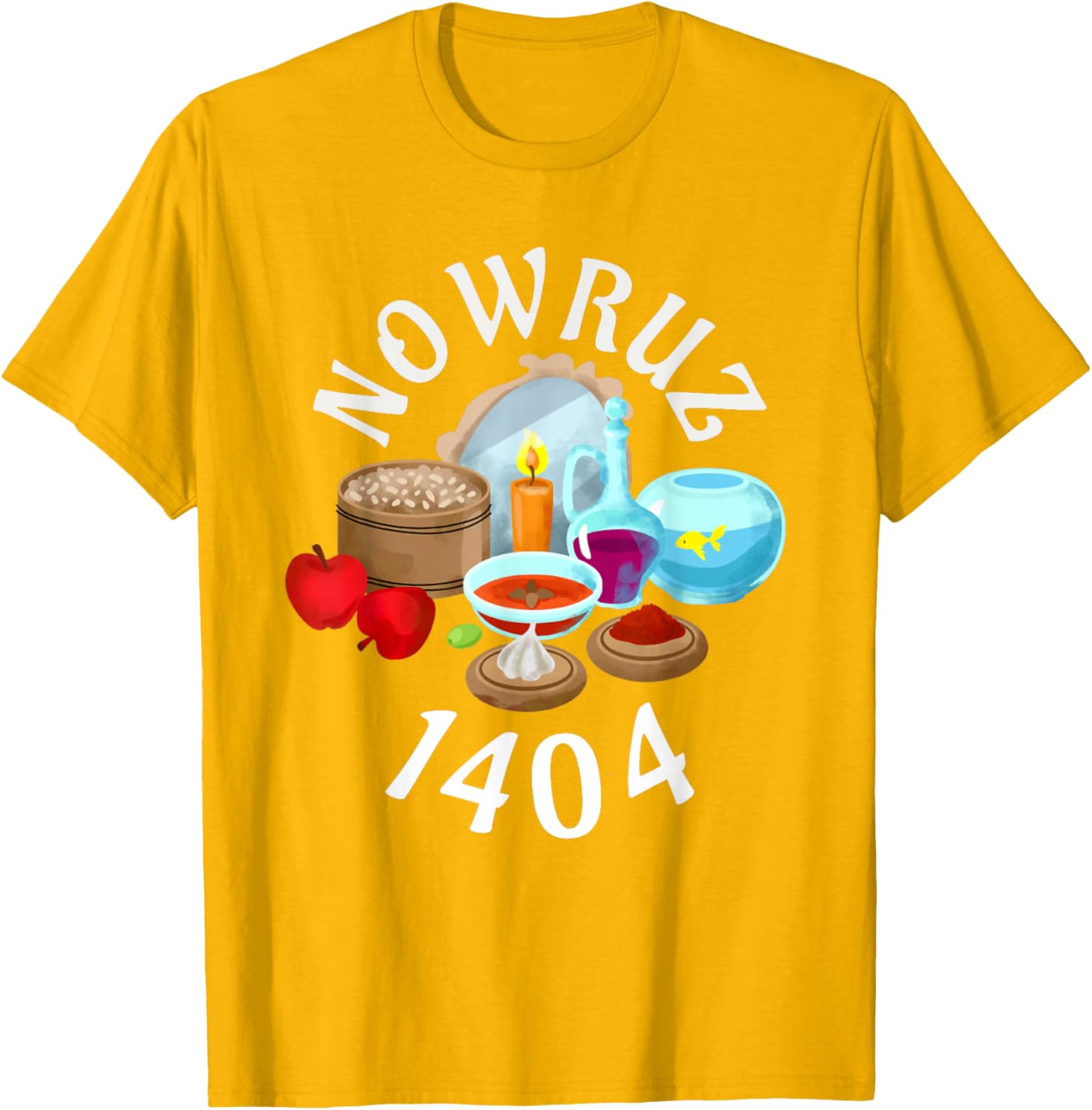 Myoan Unisex Persian Nowruz 1404 T-Shirt Celebrating Haft Sin Culture - 13