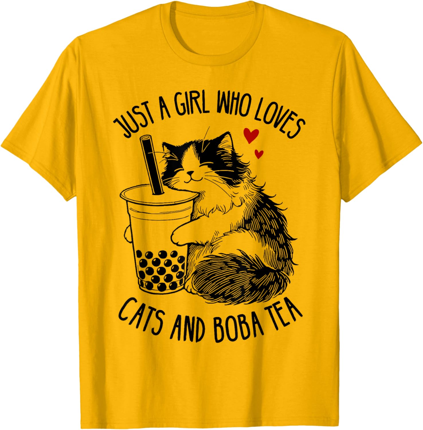 Cute Ragdoll Cat Lover T-Shirt for Girls Who Love Cats and Boba Tea - 11