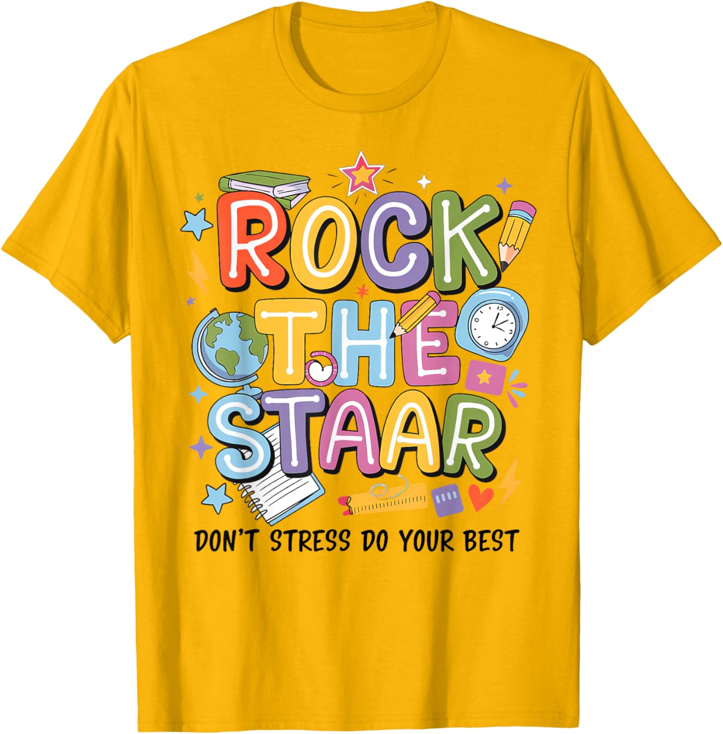 Rock The Test STARR Day Teacher Motivational T-Shirt for Testing Success - 9