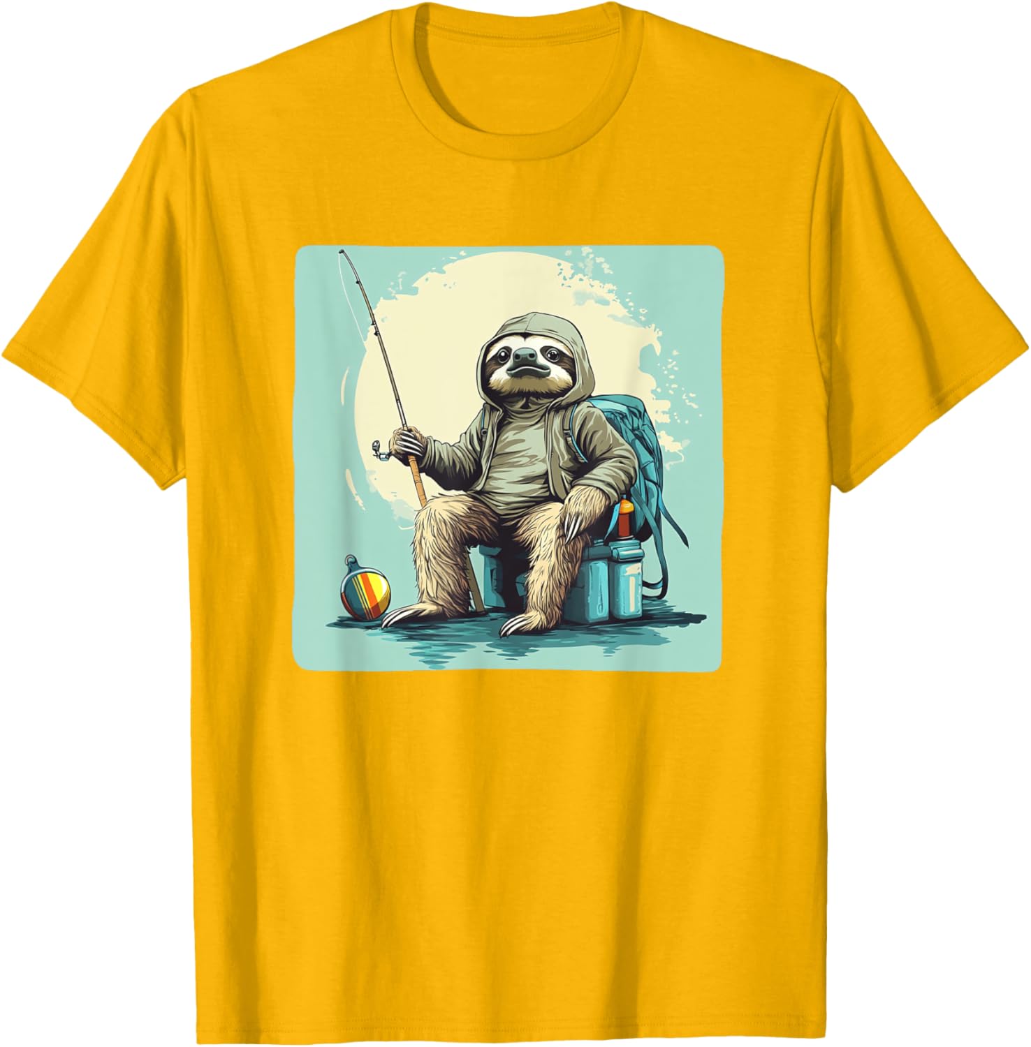 Fishing Sloth T-Shirt - Slow and Steady Wins the Catch Apparel - 4