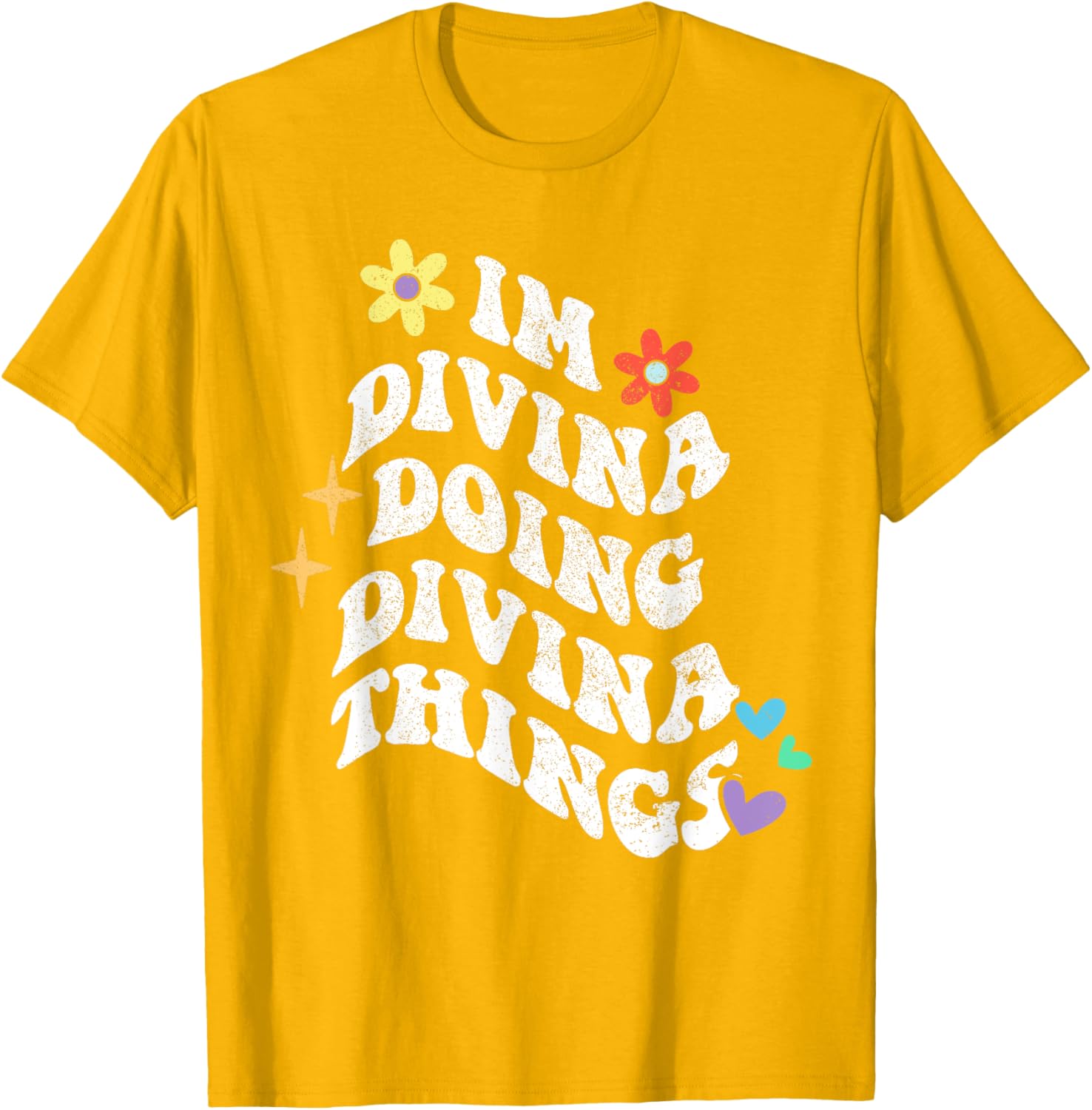 Retro Groovy Im Divina Doing Divina Things Funny Mom T-Shirt - 5