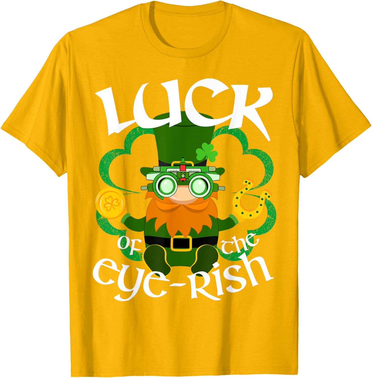 St Patrick's Day Irish Gnome Eye Doctor T-Shirt for Optometrists - 9
