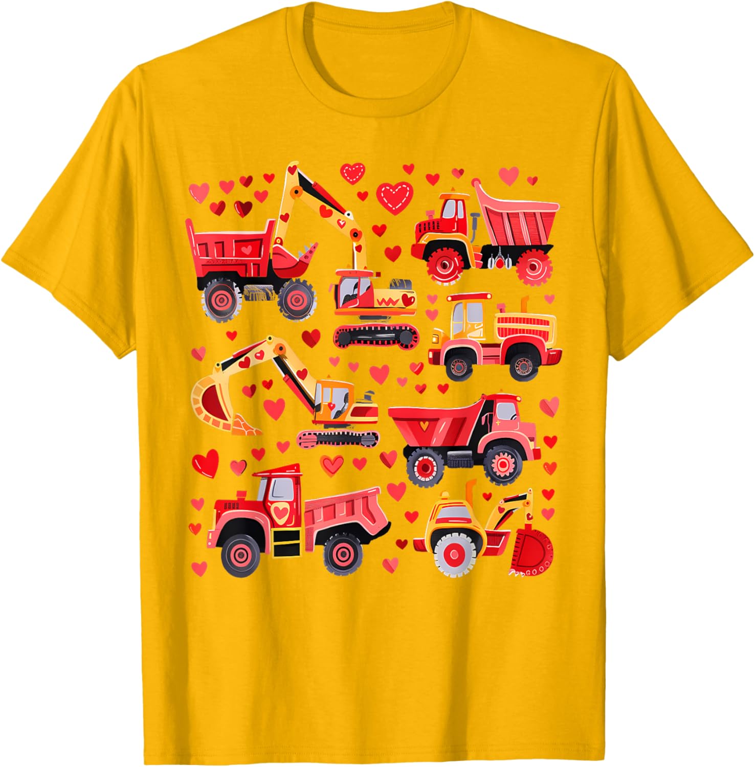 Loads of Love Construction Trucks Valentine's Day T-Shirt for Toddler Boys - 10