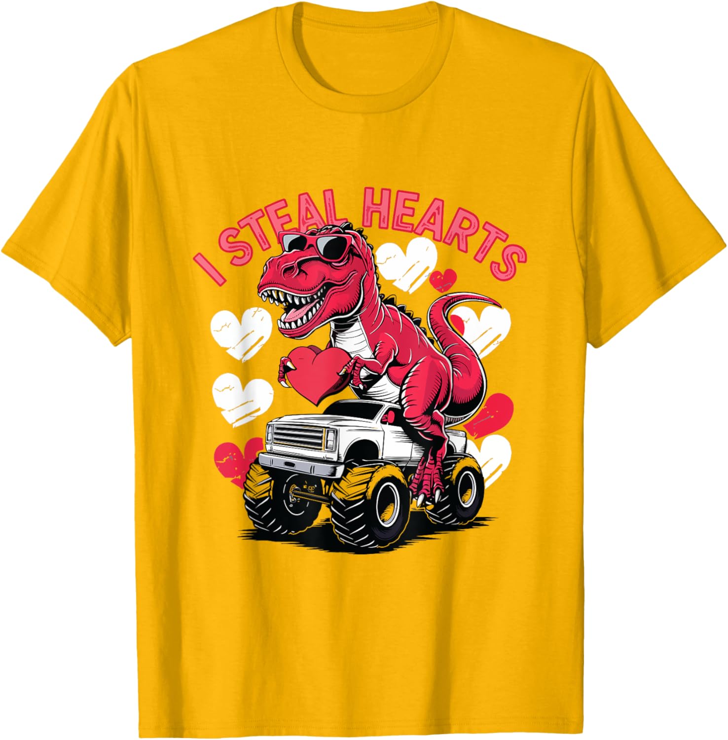 I Steal Hearts Toddler T-Rex Valentine's Day Shirt for Baby Boys - 22