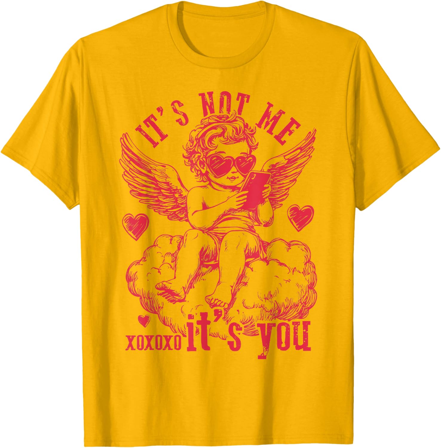 Funny Retro Snarky Cupid Valentine's T-Shirt - It's Not Me It's You - 9