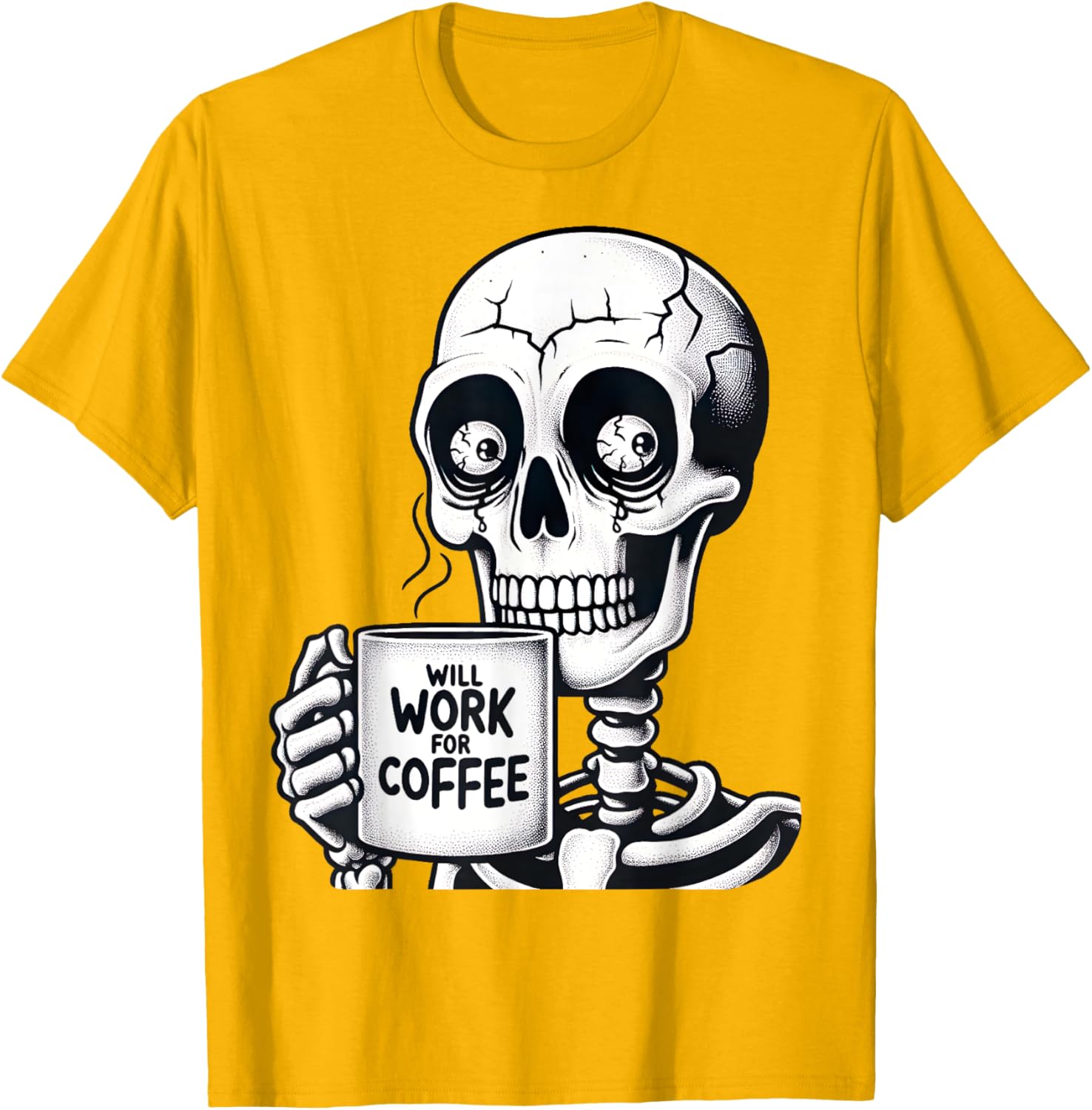 Funny Skeleton Coffee Lover T-Shirt - Perfect Gift for Caffeine Fans - 2