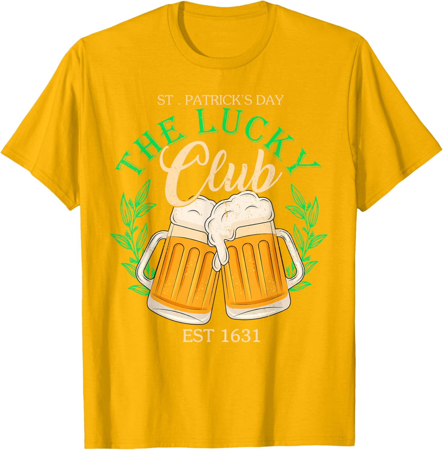 Lucky Club St. Patrick's Day Beer T-Shirt for Irish Group Fun - 25