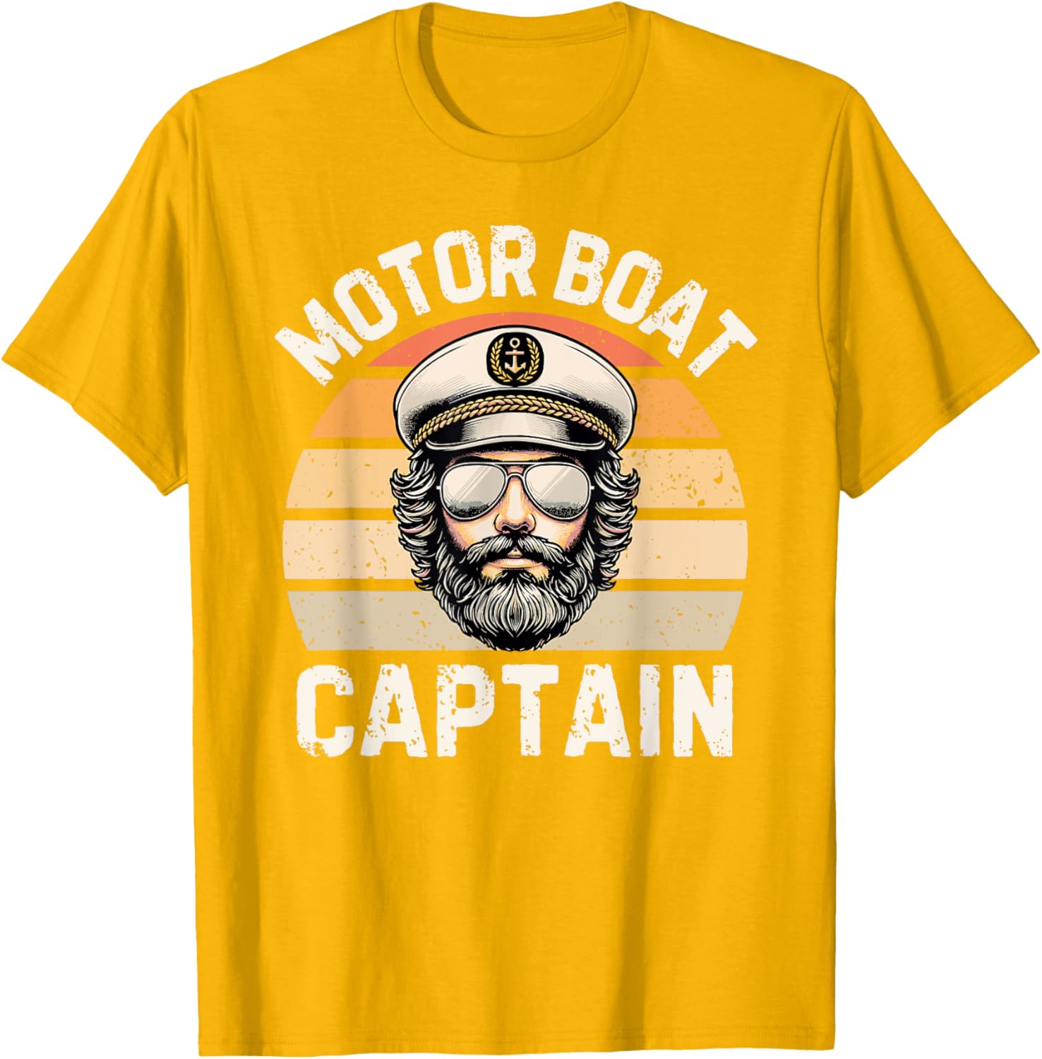 Funny Retro Motor Boat Captain T-Shirt for Nautical Enthusiasts - 20