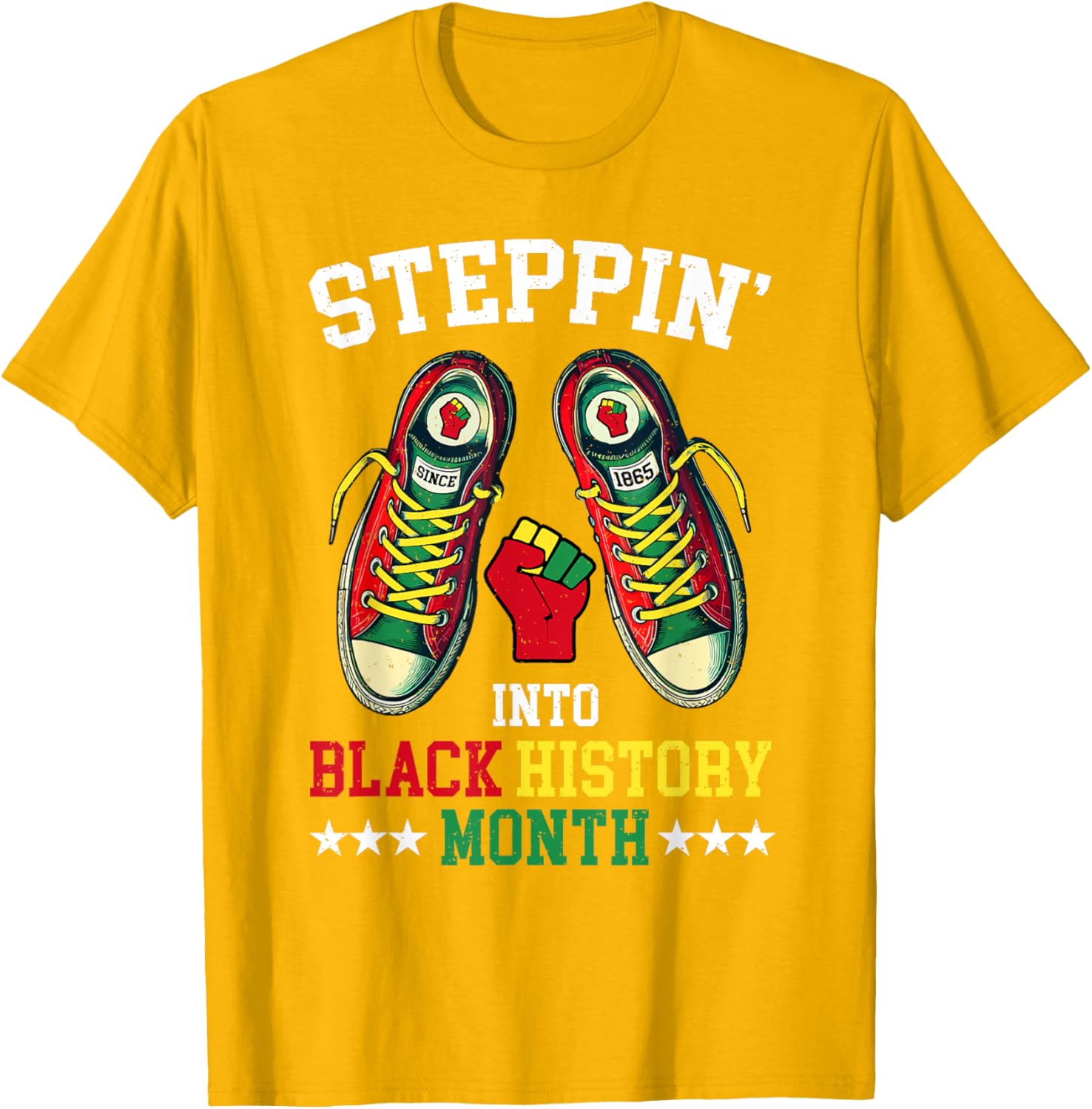 Empower Your Style with Steppin Into Black History Month T-Shirt - 1