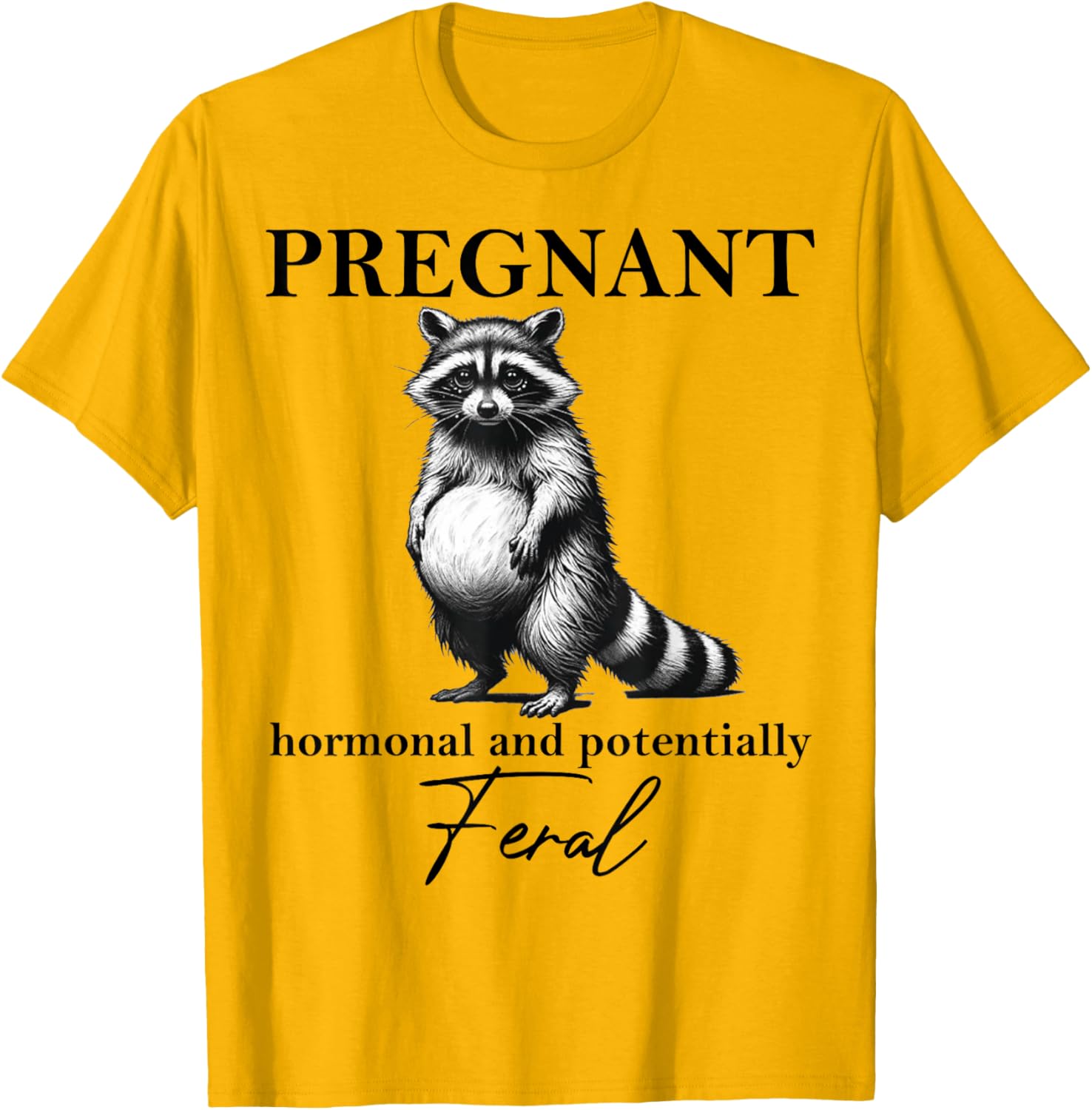 Cute Pregnant Hormonal Feral Pregnancy Announcement T-Shirt for Moms - 6