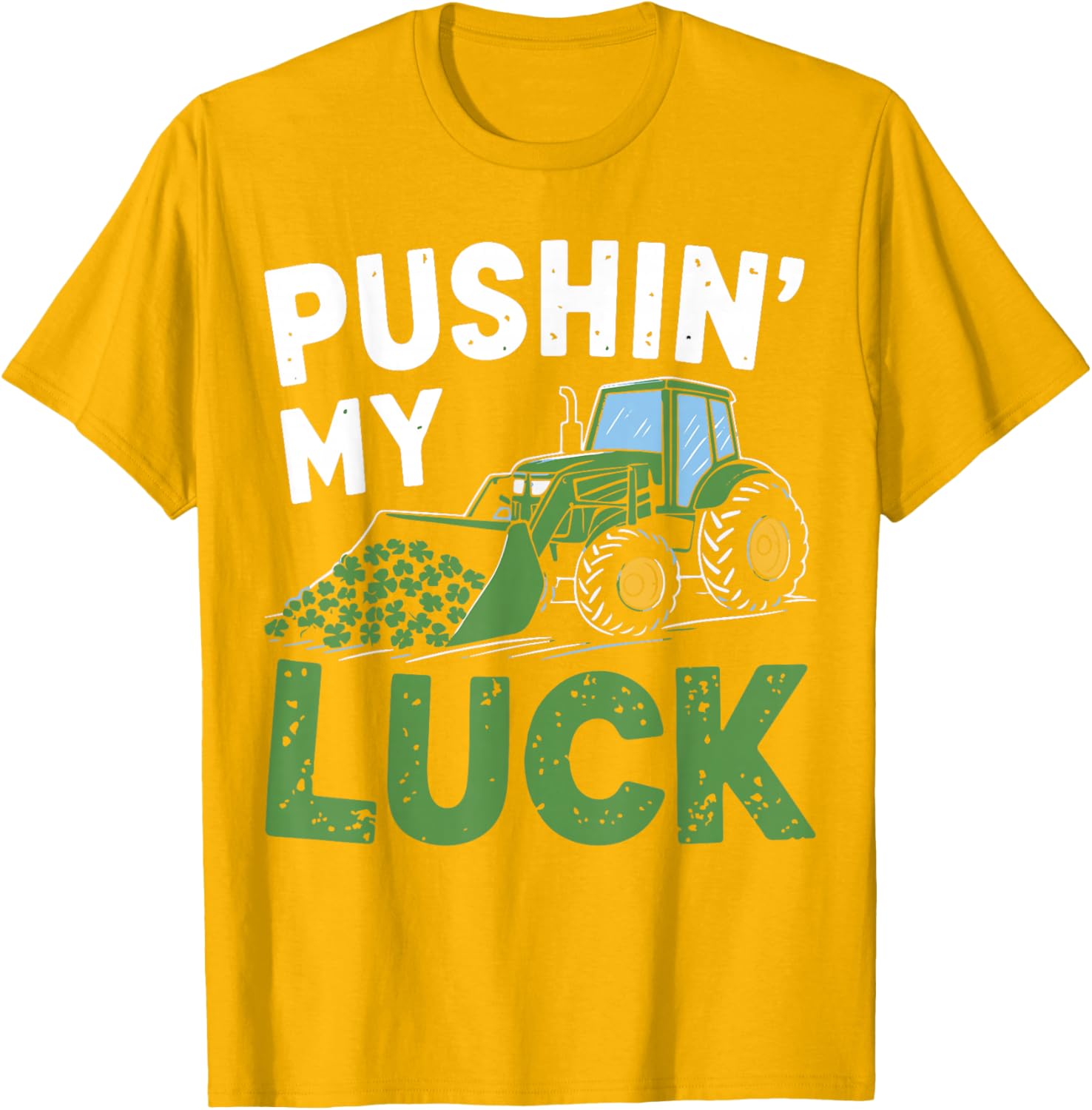 St Patrick's Day Toddler Tractor T-Shirt for Boys - Irish Luck Theme - 12