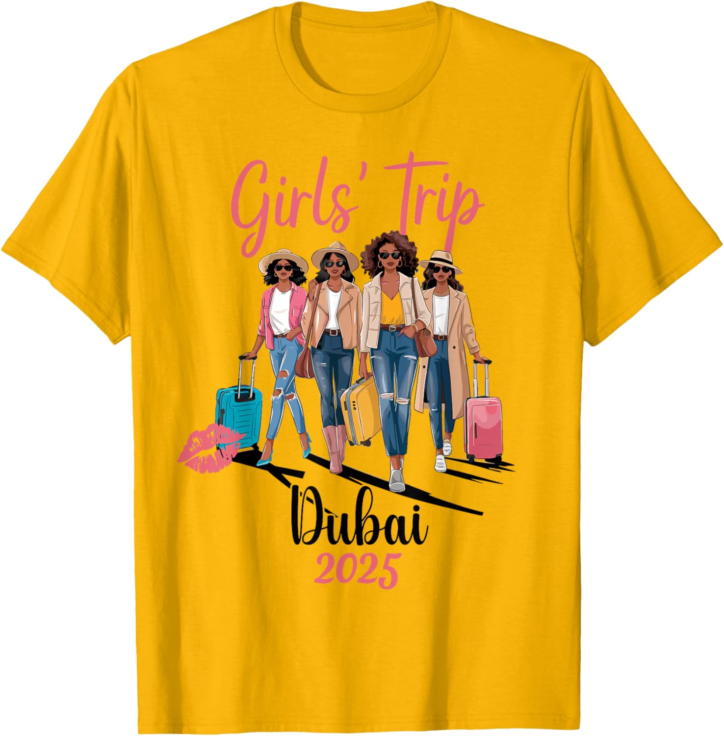 Melanin Queen T-Shirt for Black Girls Trip Dubai 2025 Birthday Celebration - 4