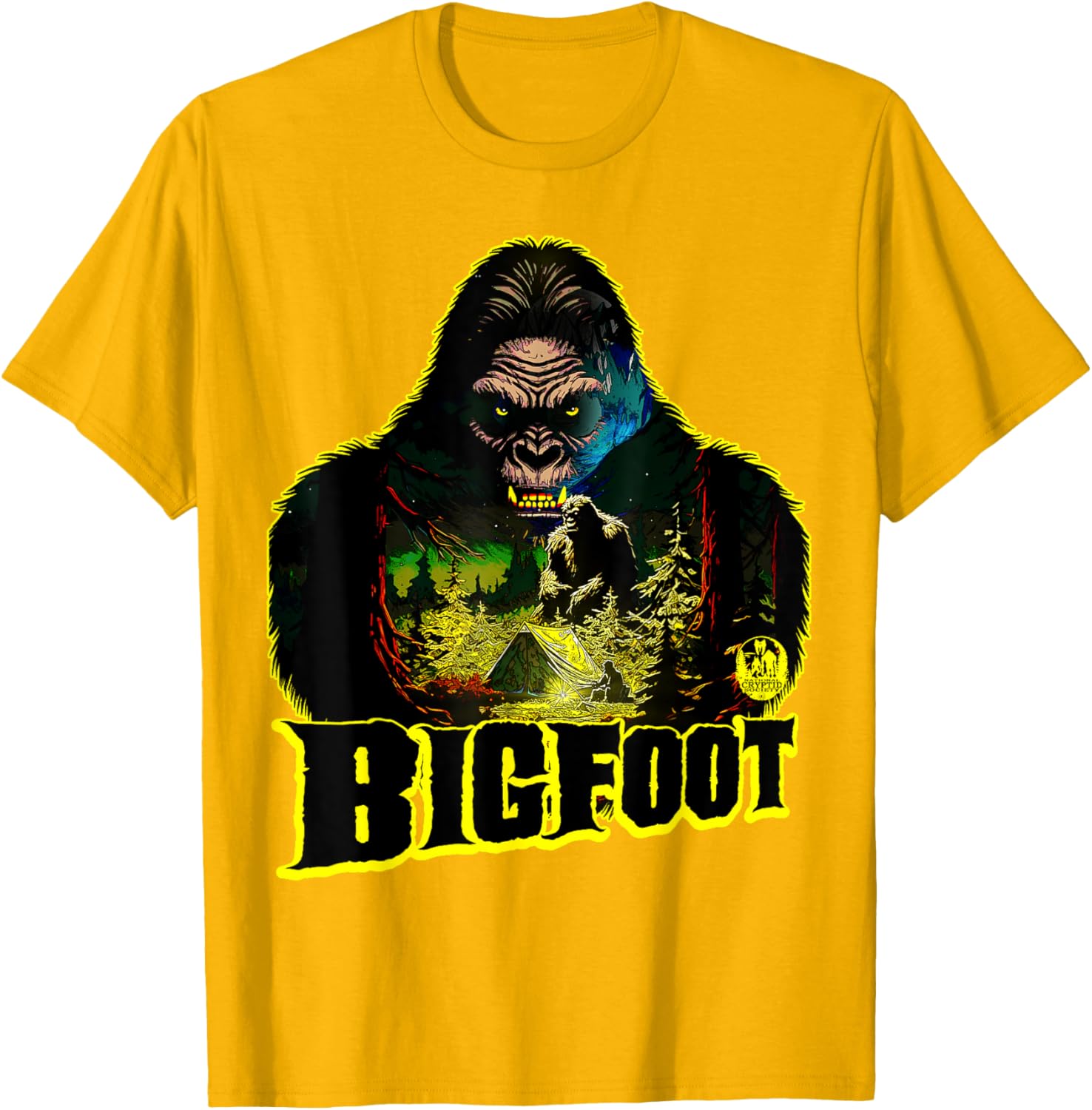 Bigfoot Scary Camping Sasquatch Tent T-Shirt for Outdoor Adventures - 13