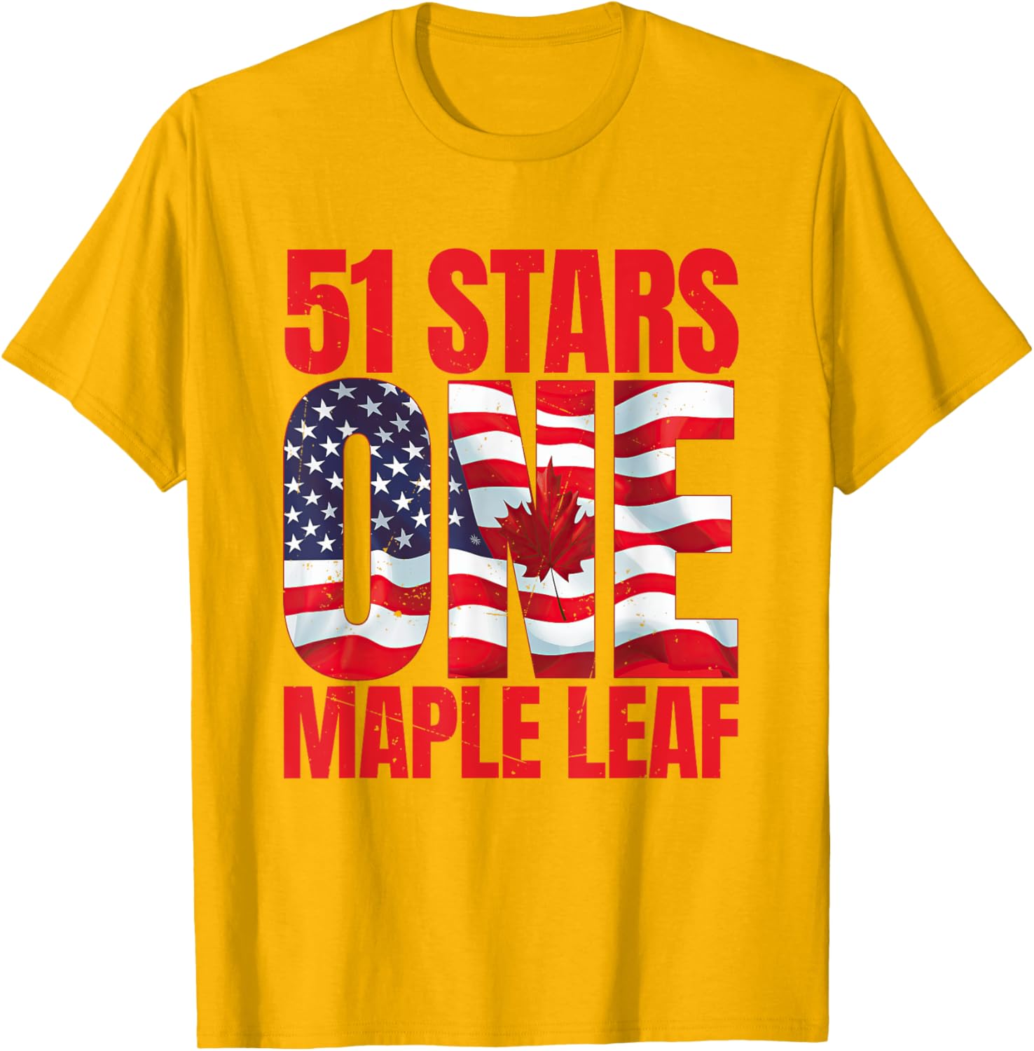 51 Stars One Maple Leaf T-Shirt for Satire and Joke Lovers - 11