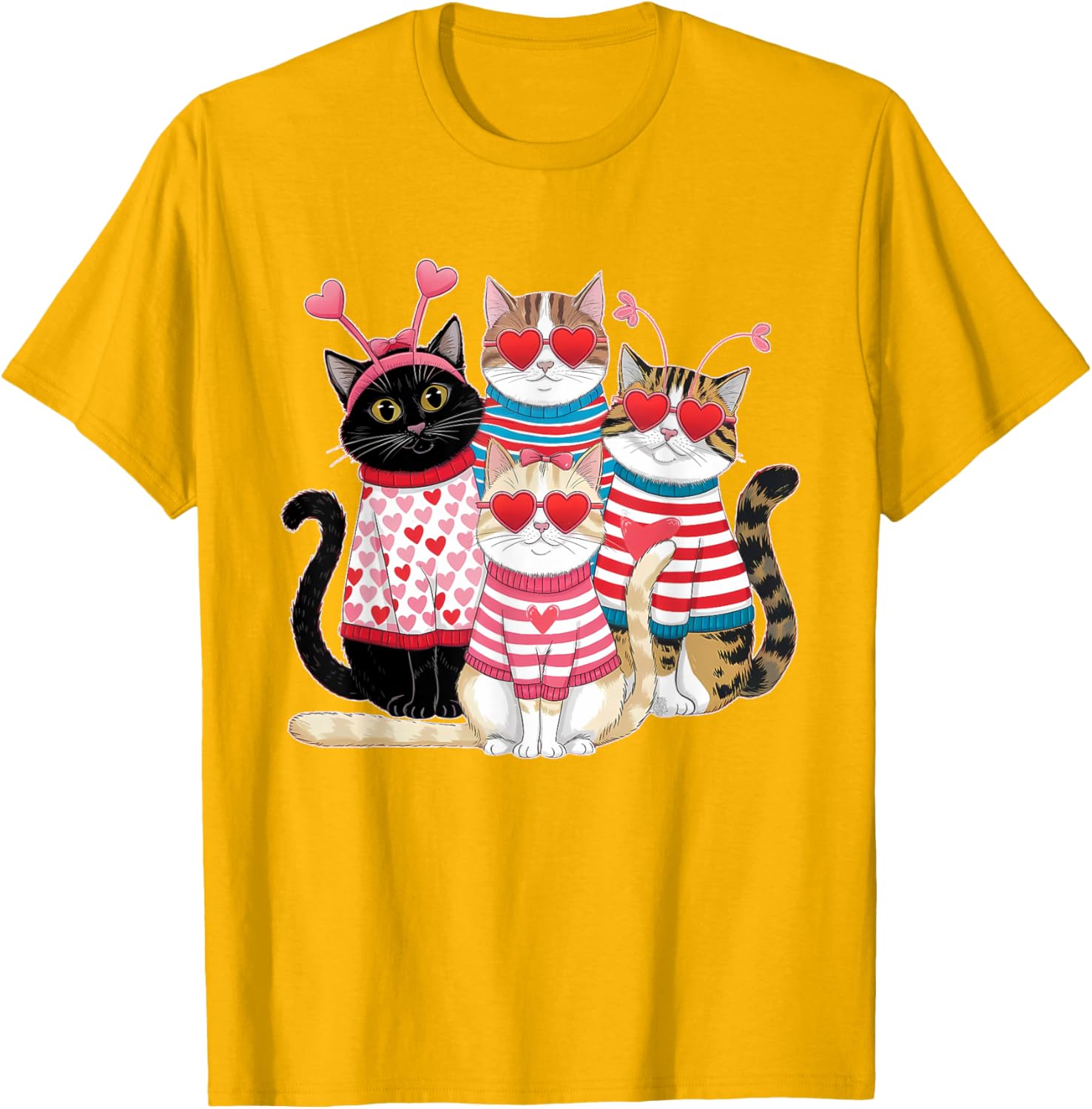 Happy Meowentine's Cute Cat T-Shirt for Girls - Perfect Valentine's Gift - 3