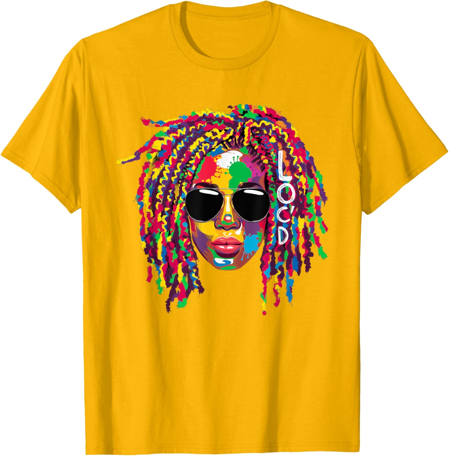 Loc'd For Life Afro Locs Dreadlocks T-Shirt for Proud Melanin Women - 10