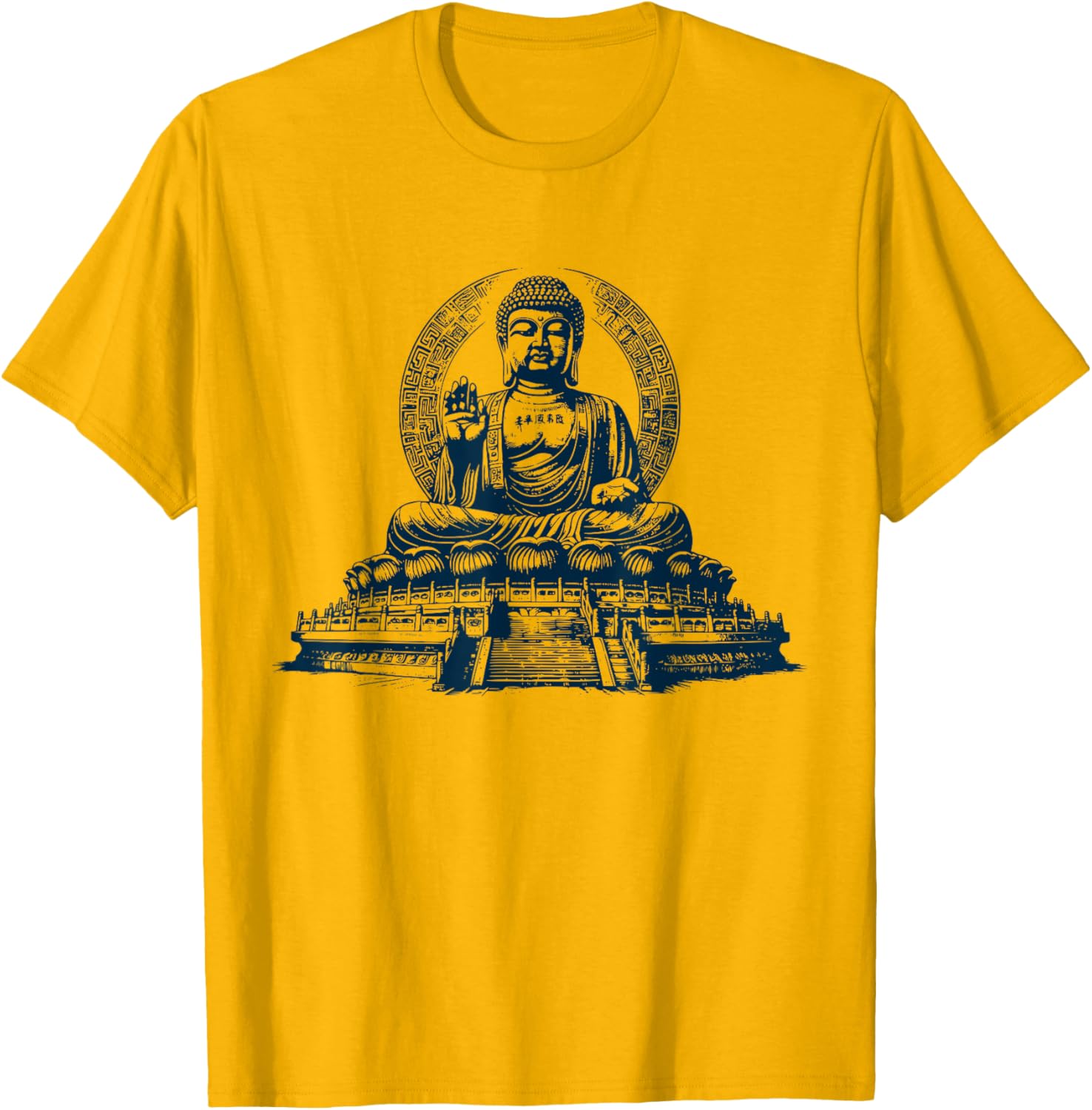 Tian Tan Buddha Graphic T-Shirt for Casual Style and Spiritual Vibes - 3