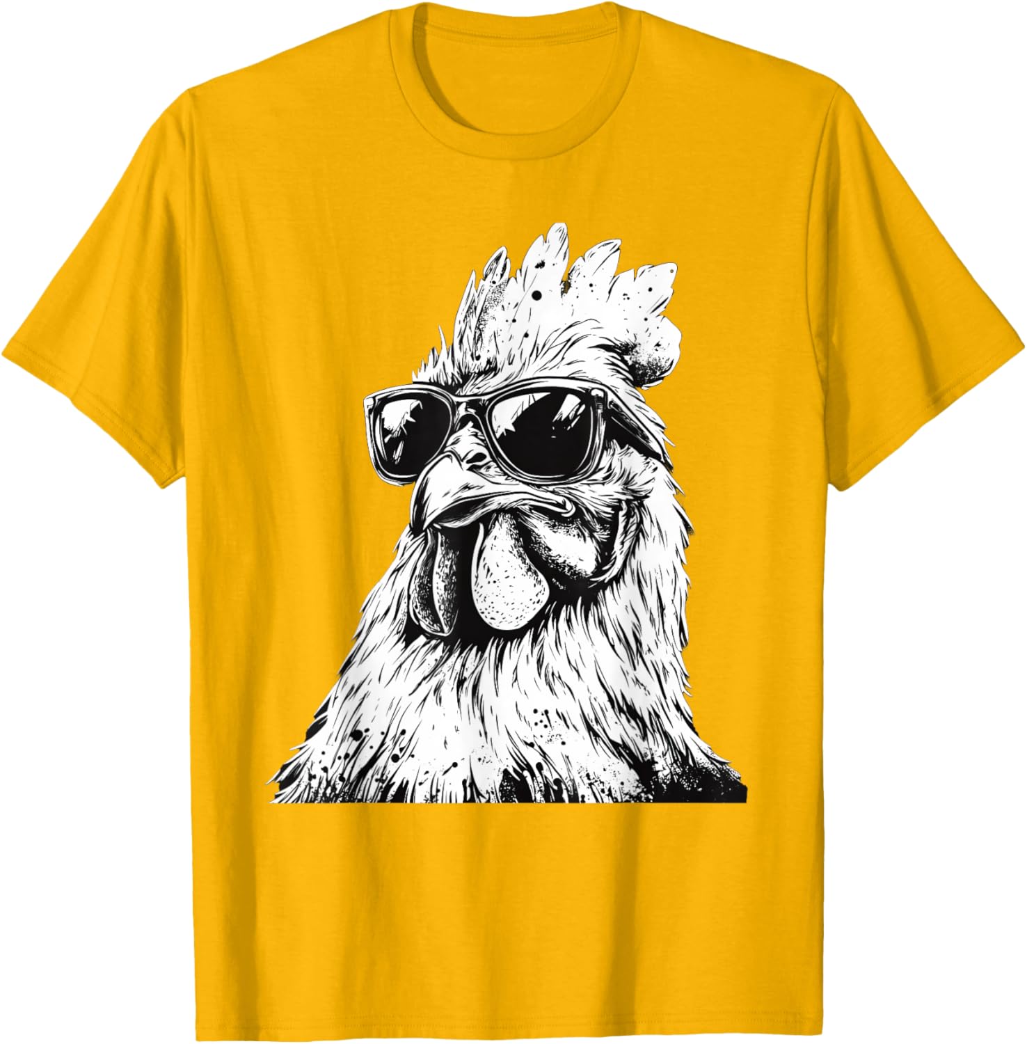 Cool Chicken in Sunglasses Art T-Shirt for Fun and Fashion Lovers - 15