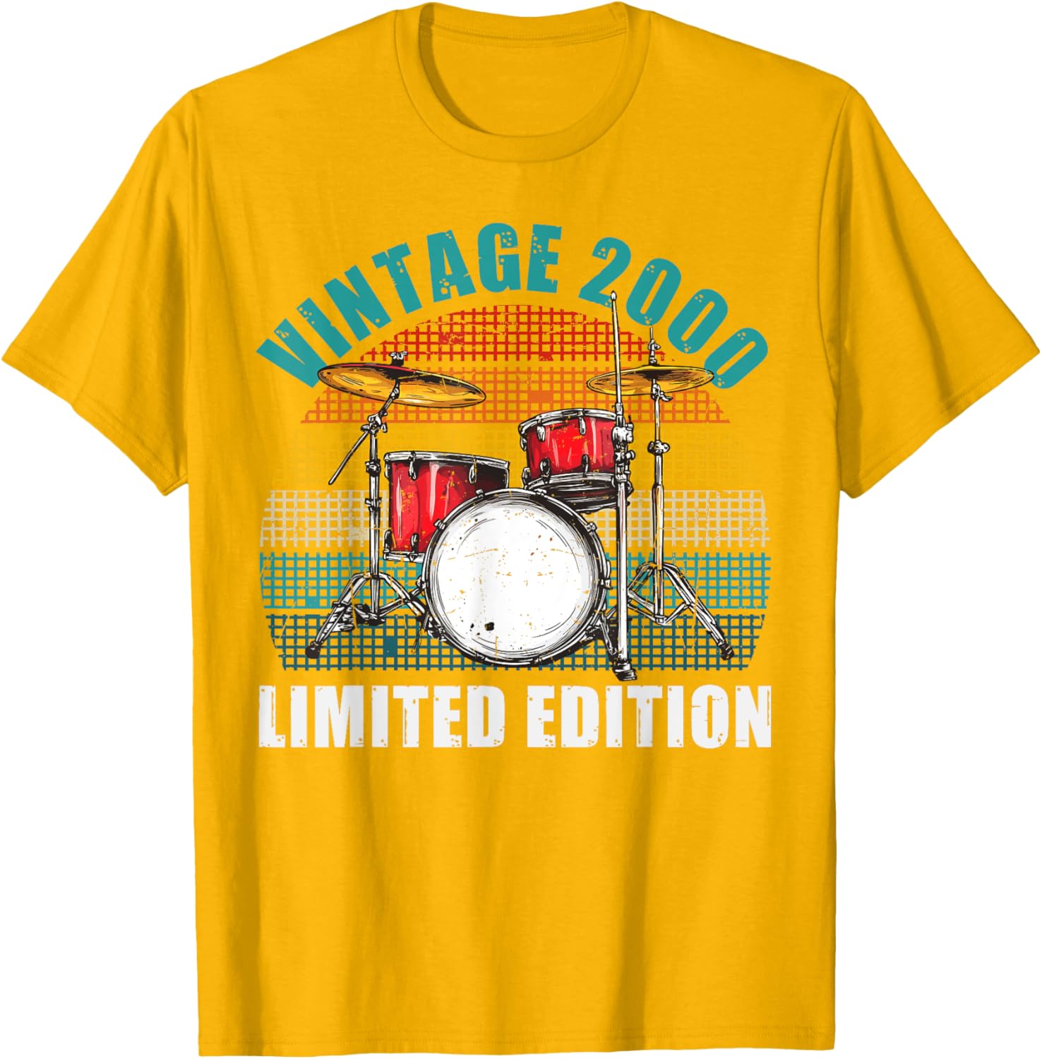 Vintage 2000 Drummer 25th Birthday T-Shirt for Percussionists - 7