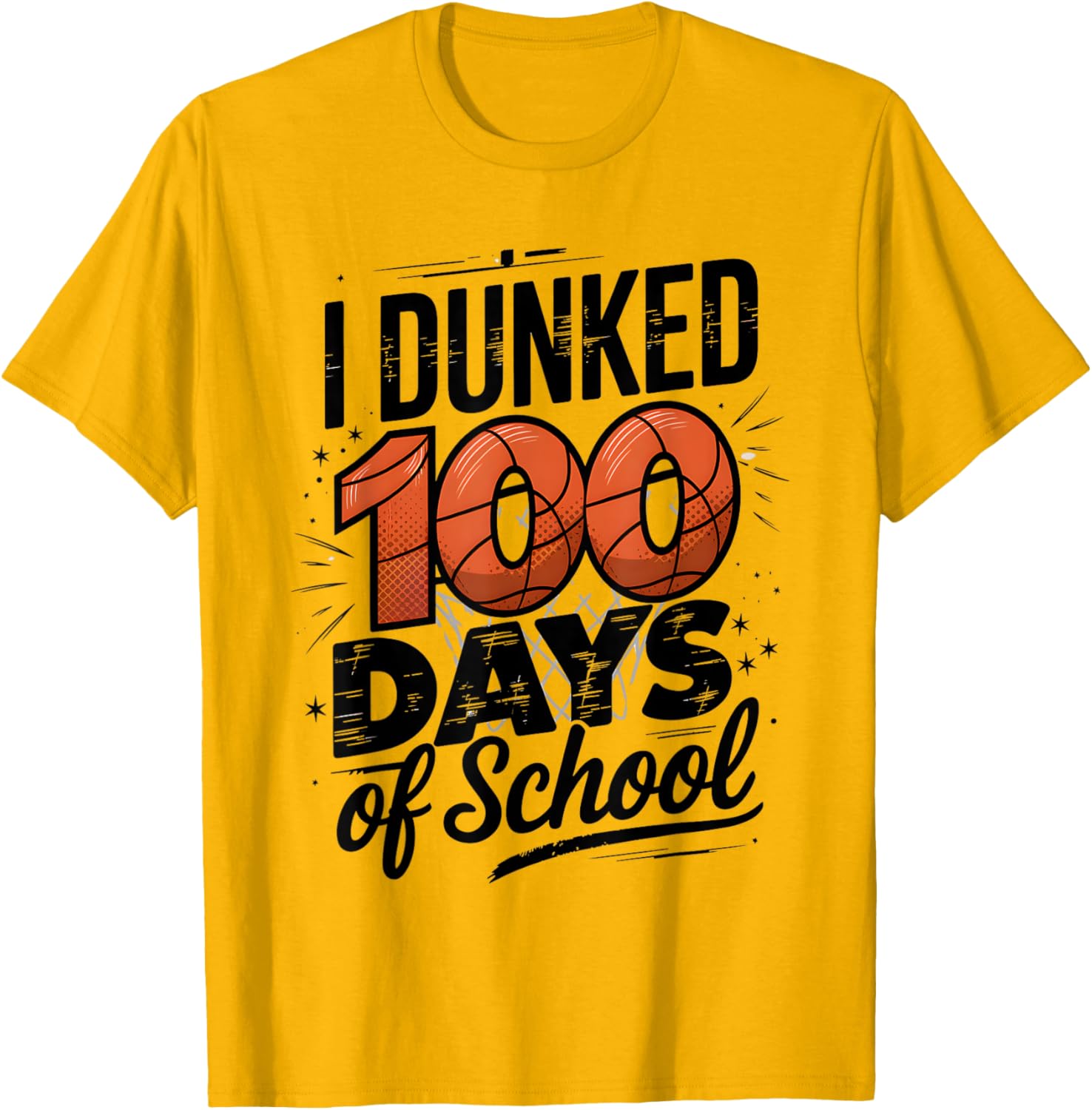 100 Days Smarter Basketball T-Shirt for Boys Dunked School Achievement - 8