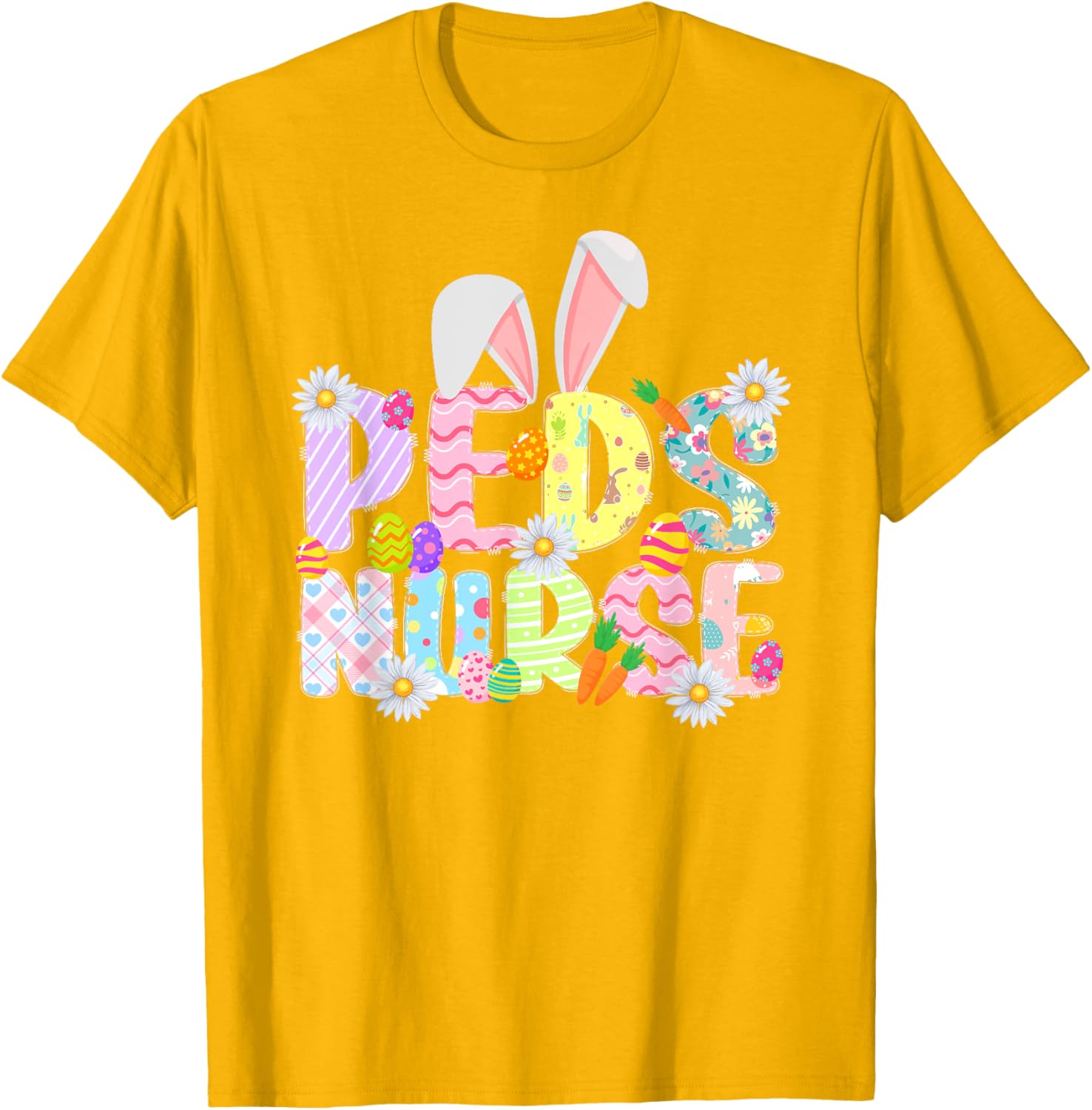 Peds Nurse Easter Bunny T-Shirt for Pediatric Nurses Fun Holiday Outfit - 5