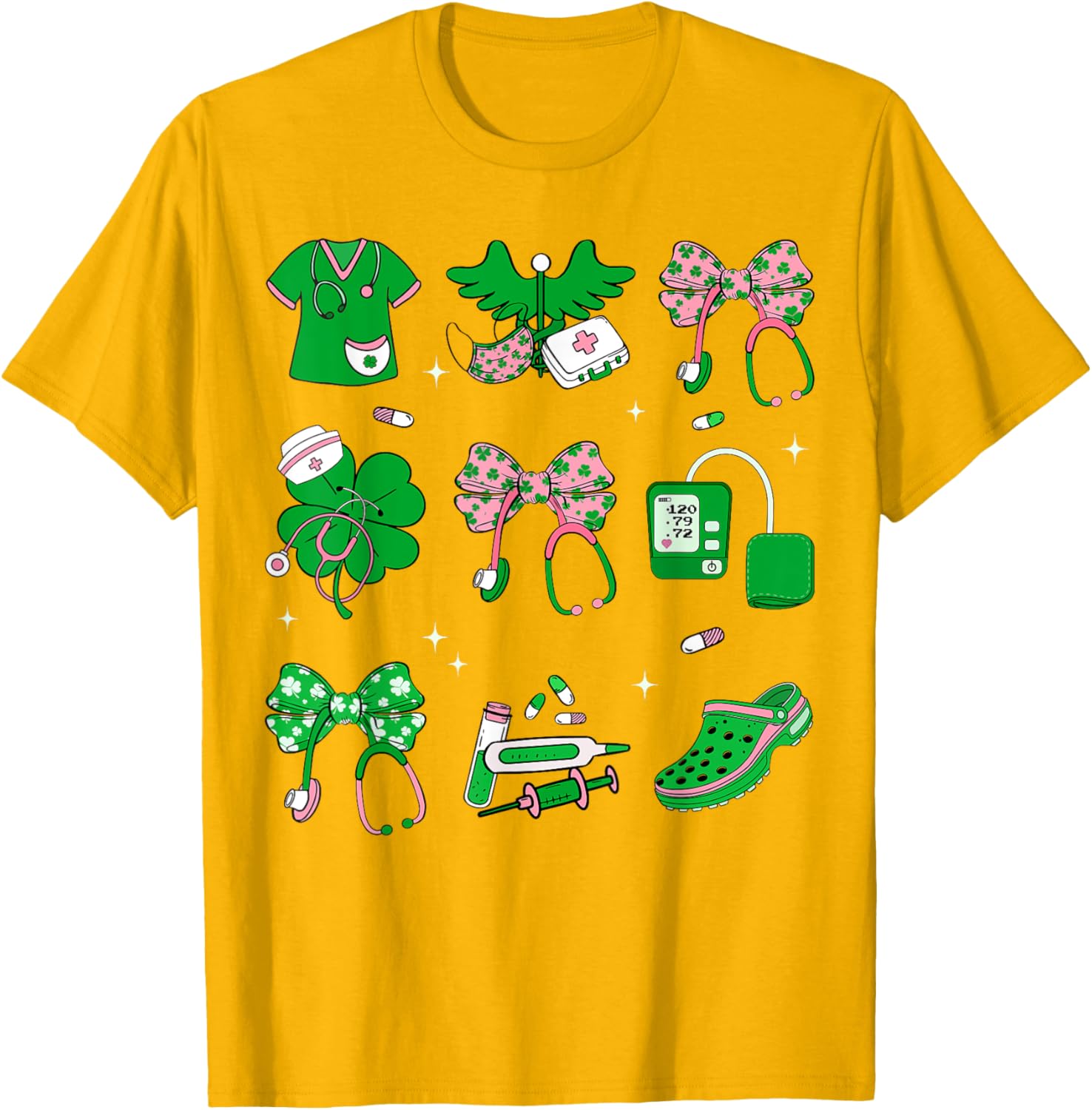 Lucky Shamrock Nurse T-Shirt for St. Patrick's Day Celebration - 14