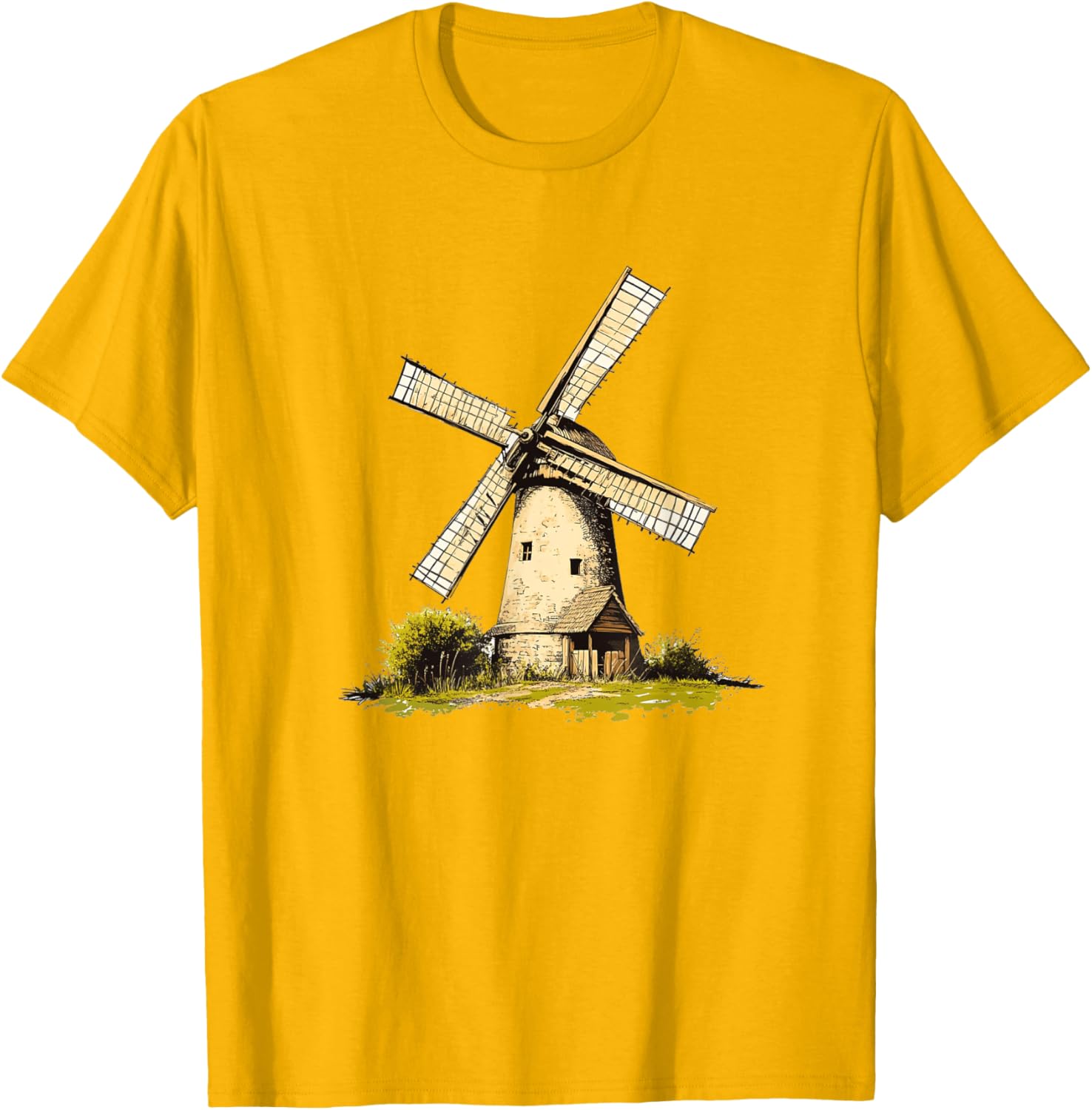 Rustic Old Windmill Vibes T-Shirt for Unique Costume Style - 2