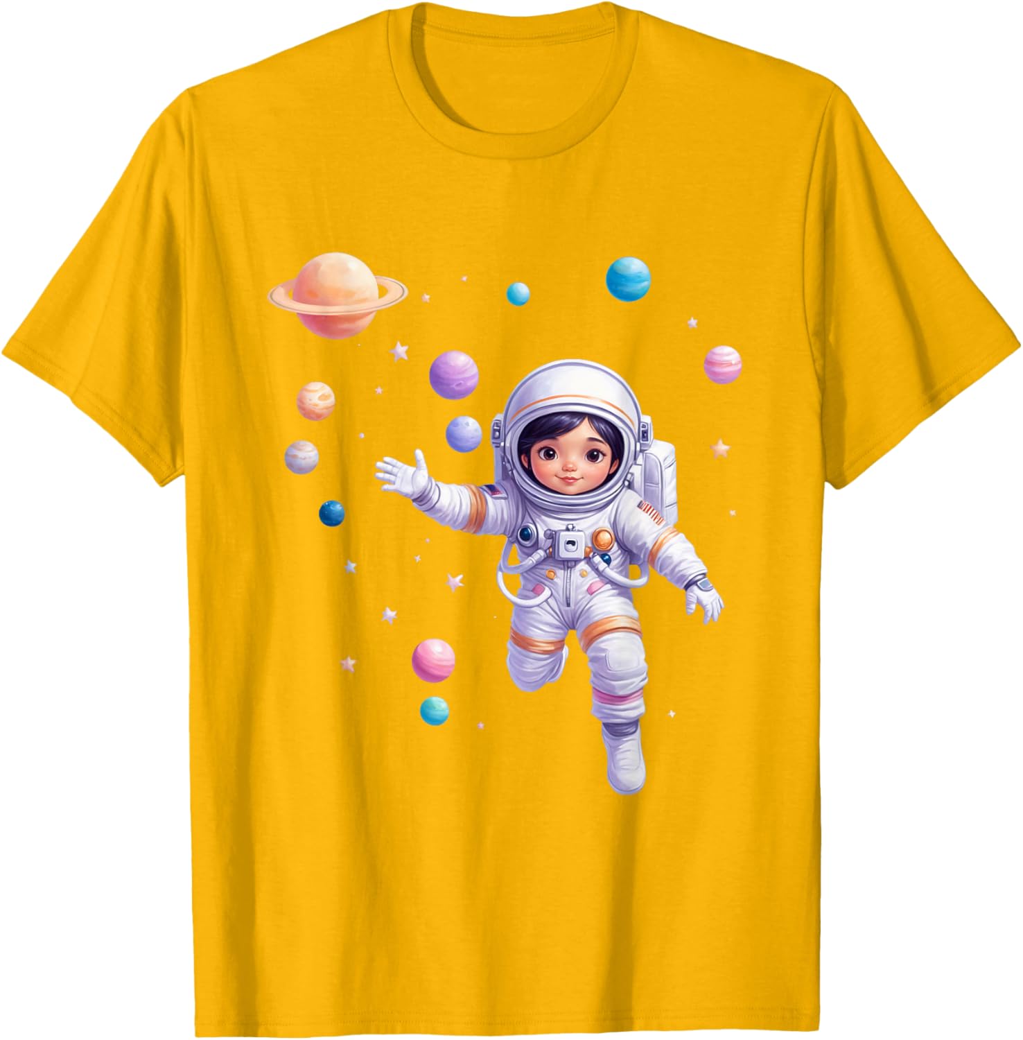 Cute Space Explorer T-Shirt for Future Astronaut Girls - Adorable Design - 23