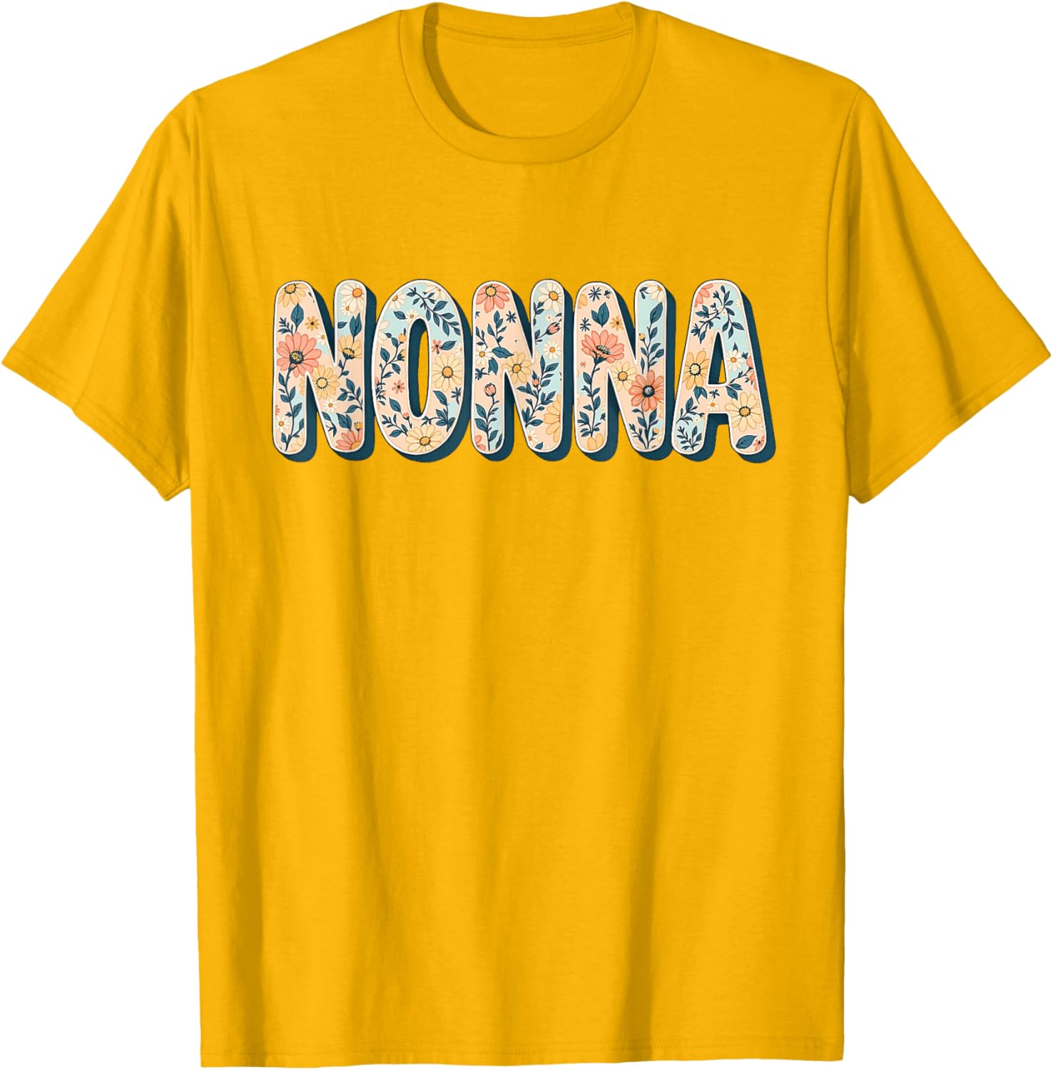 Wildflowers Nonna Floral Mother's Day T-Shirt for Stylish Grandmas - 17