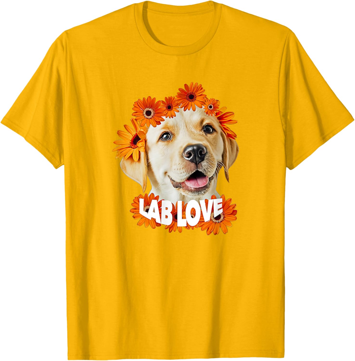 Yellow Labrador Love T-Shirt for Dog Moms and Dads - Daisy Puppy Design - 14