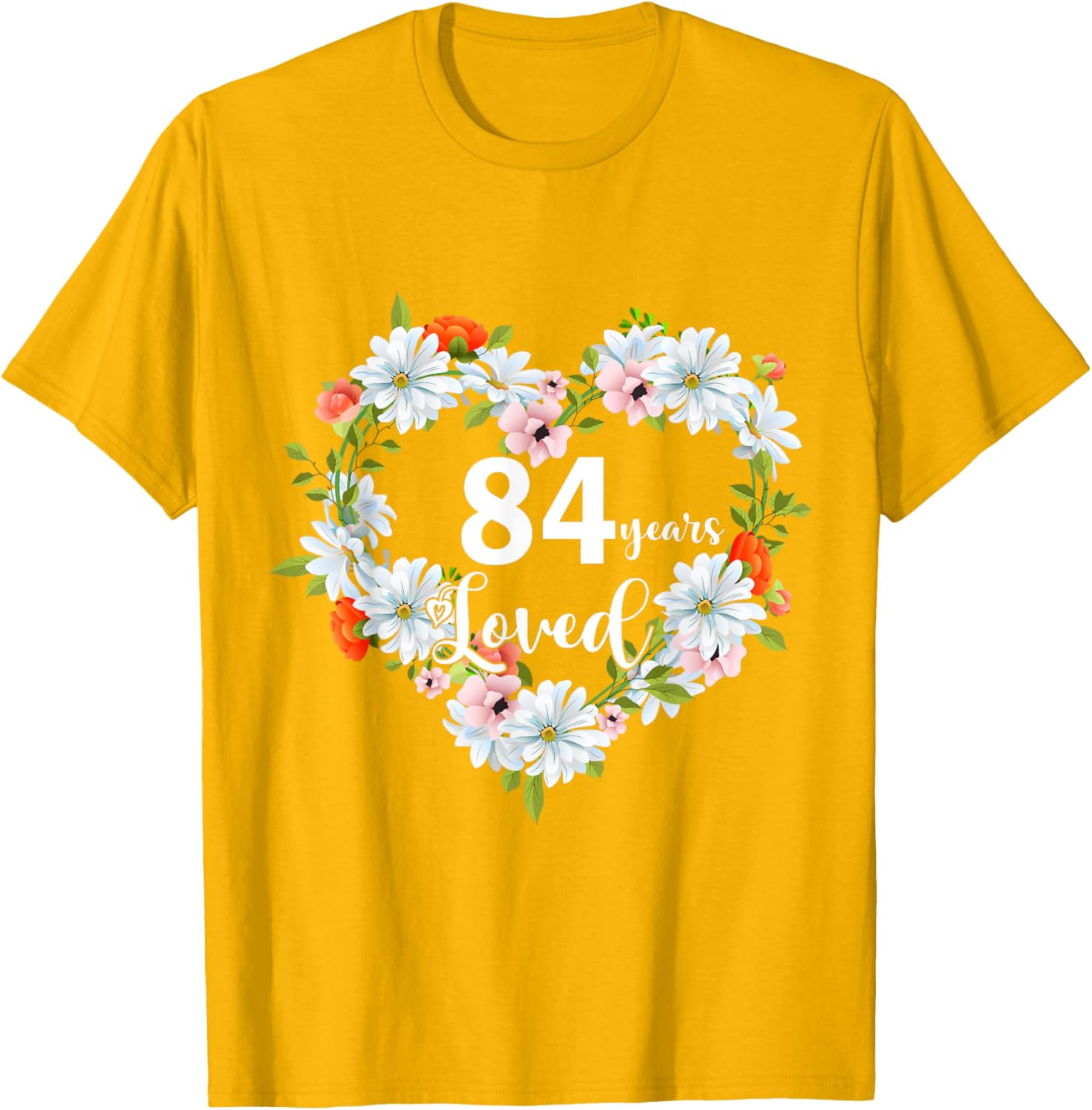 84th Birthday Gift T-Shirt for Women - 84 Years Loved 1941 Design - 6