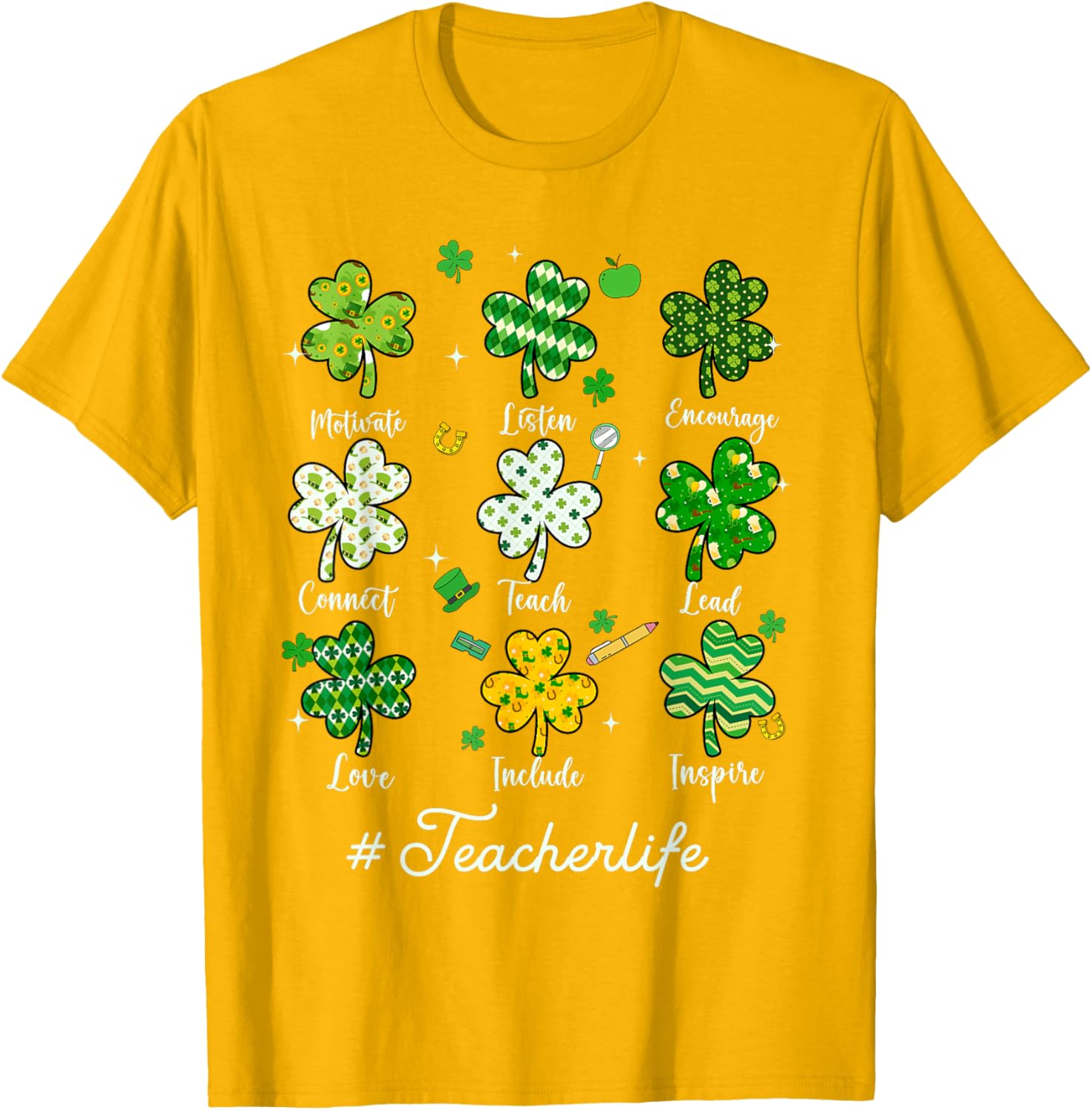 Teacher Life Shamrock T-Shirt - Inspire Love This St. Patrick's Day - 25