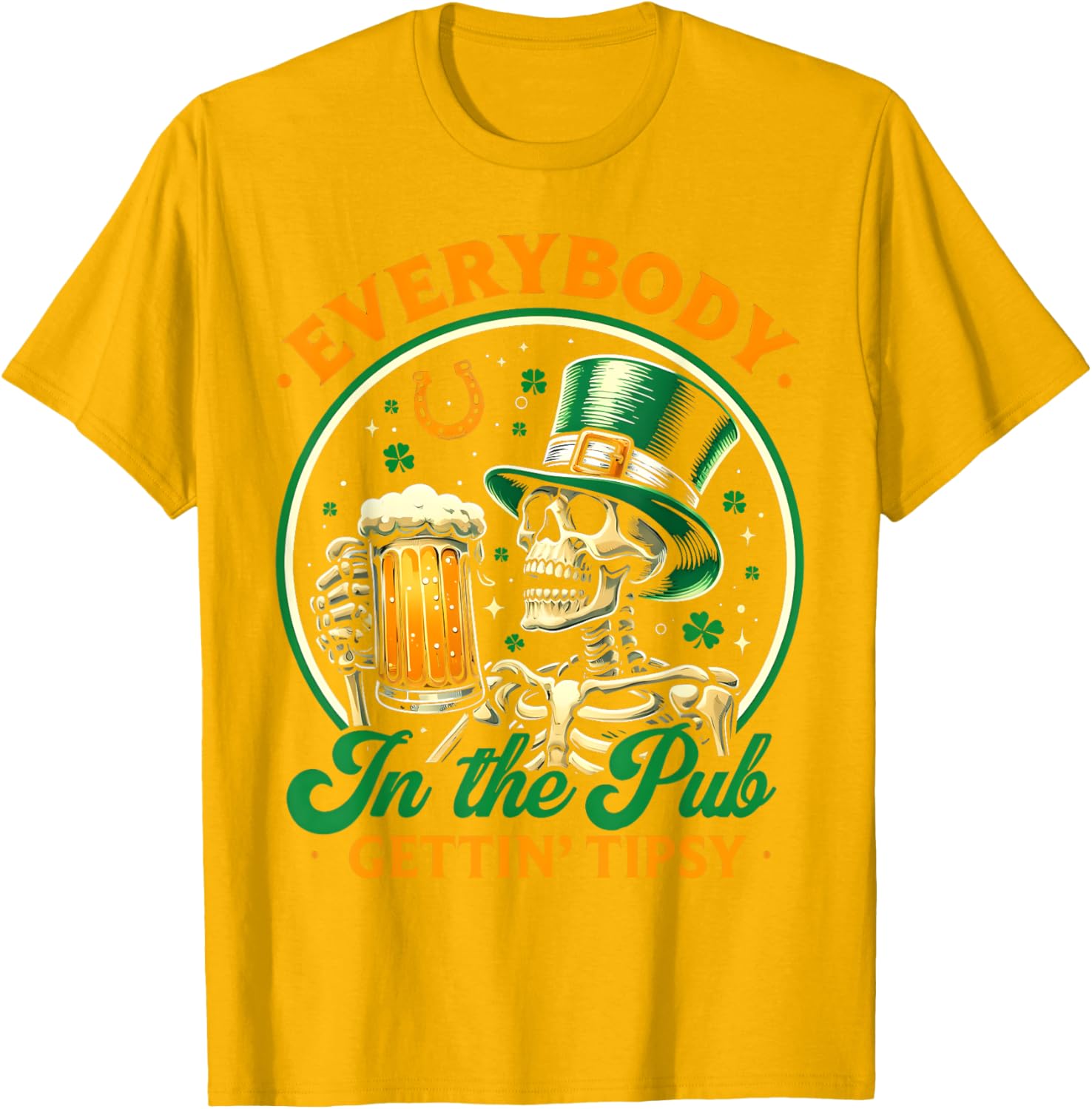 Tipsy St Patricks Day T-Shirt for Men and Women Celebrating at the Pub - 6
