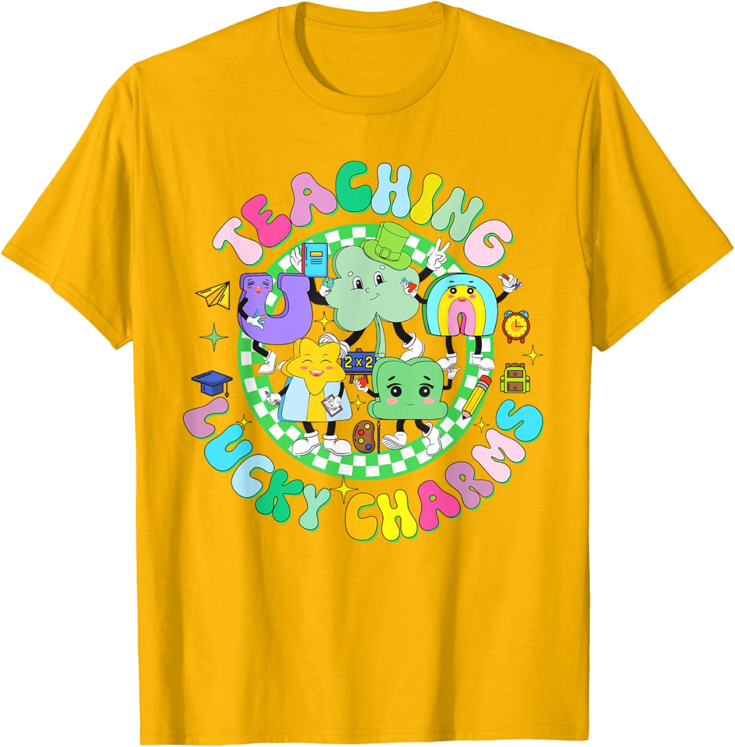 Lucky Charms St Patrick's Day Teacher T-Shirt for Classroom Fun - 12