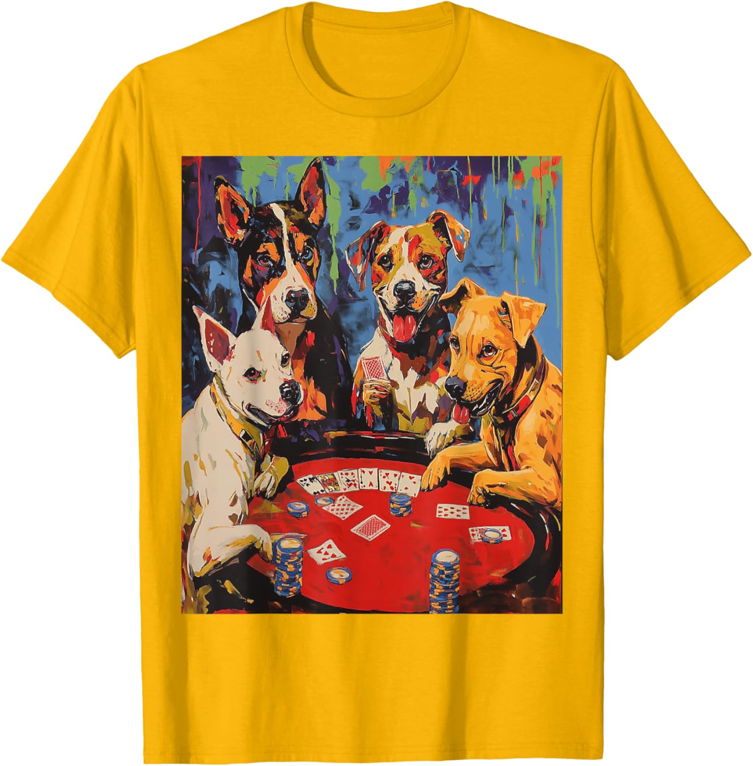 Dogs Playing Poker T-Shirt for Fun Pet Lovers - Stylish Graphic Tee - 27